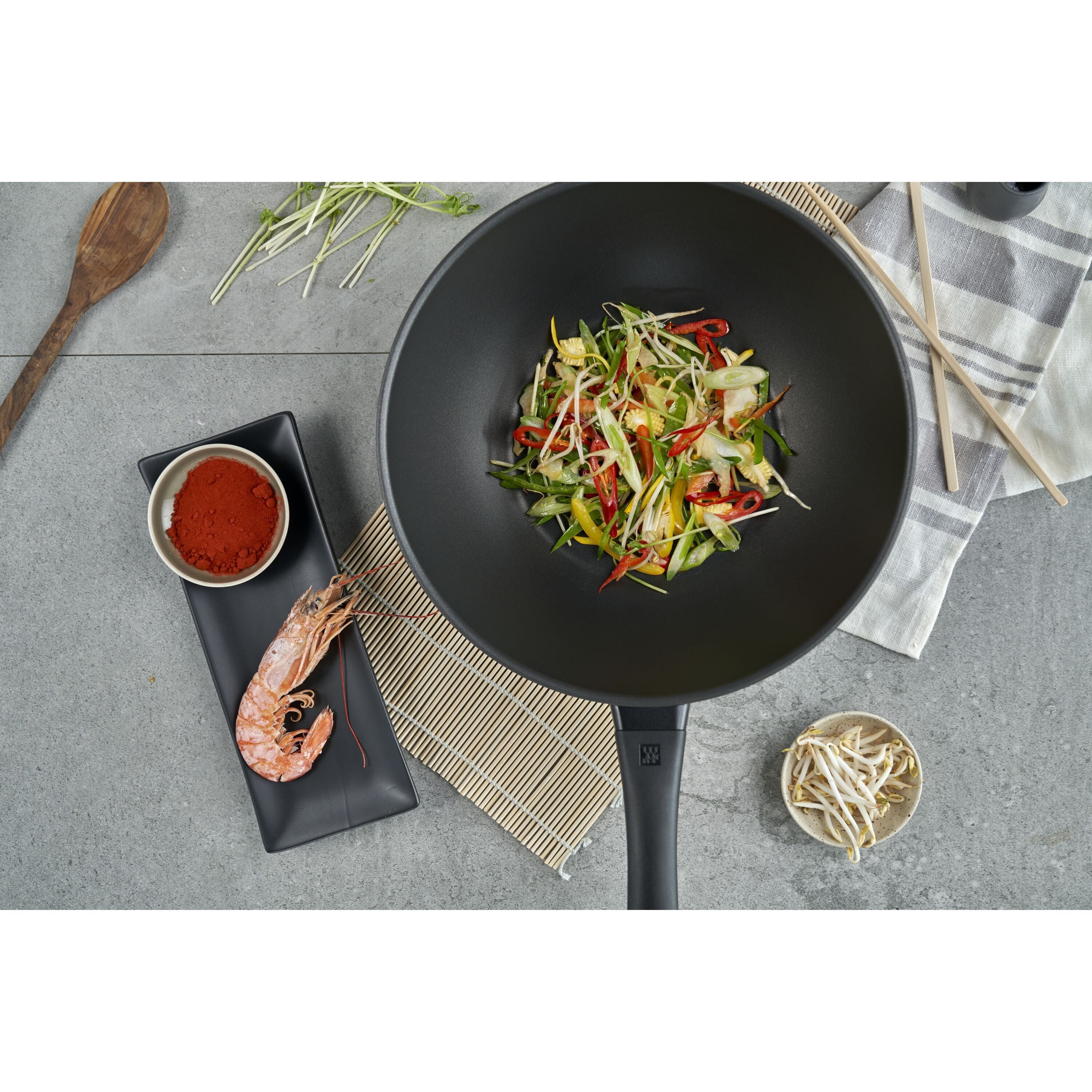 ZWILLING Marquina 30cm Aluminum Wok-Frying Pan-DECOROLALA