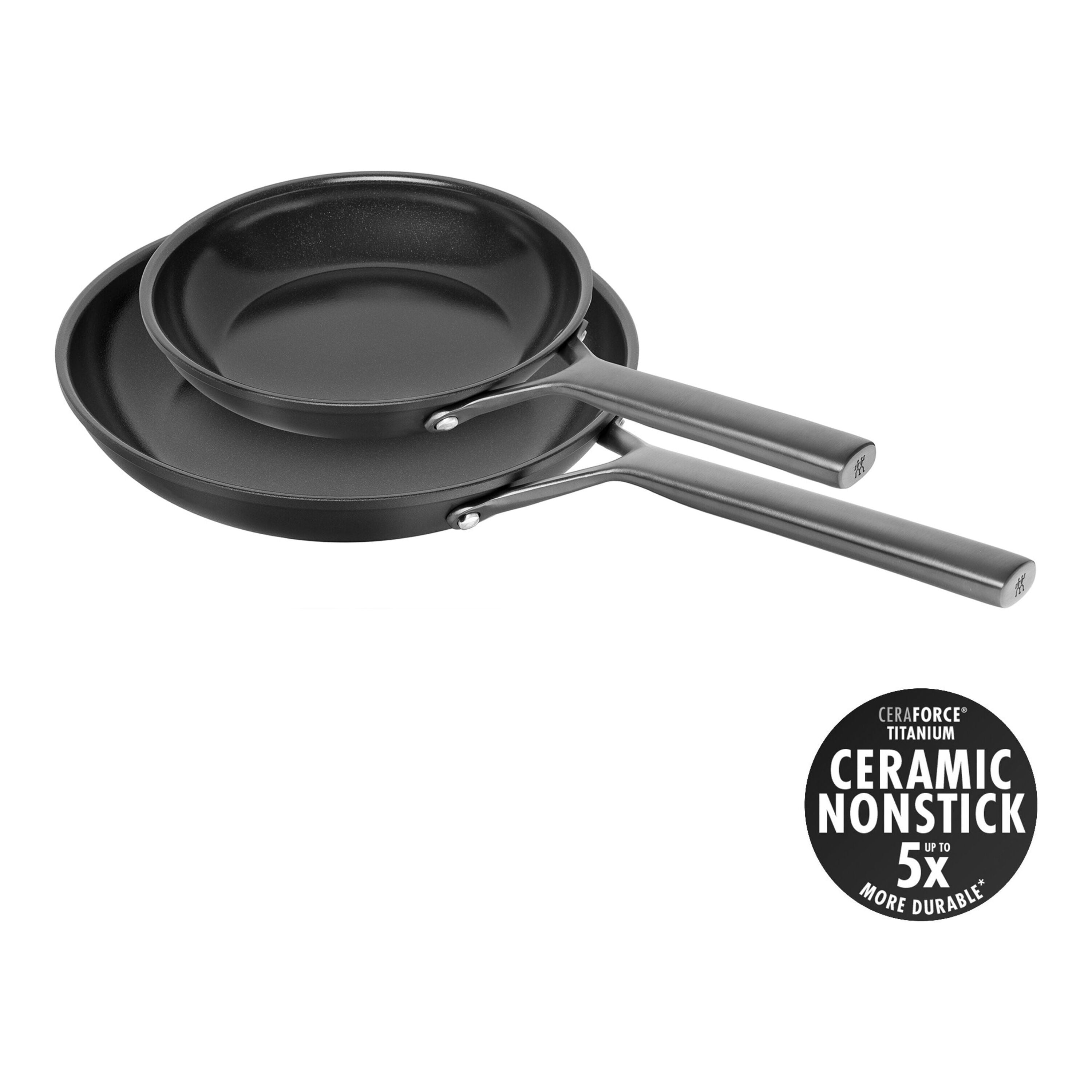 ZWILLING Milano 2-Piece Fry Pan Set - Black 20cm & 26cm-DECOROLALA