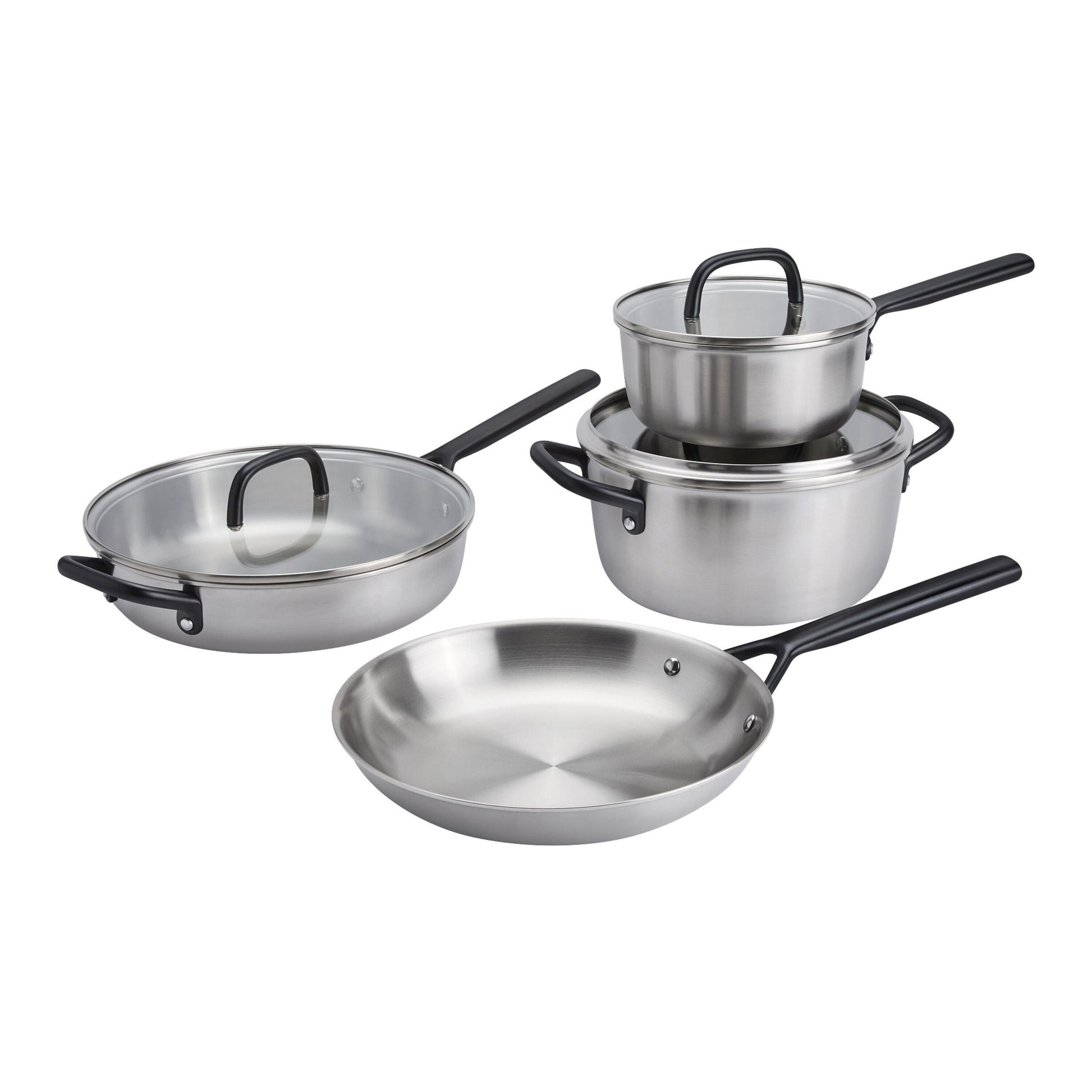 ZWILLING Milano 7-Piece Stainless Steel Cookware Set-DECOROLALA