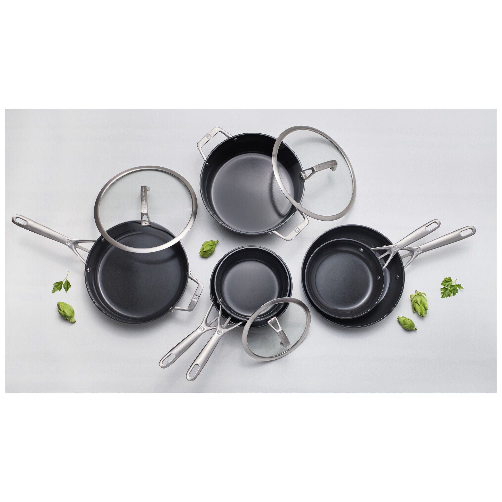 ZWILLING Motion Ceramic 10 Piece Aluminum Cookware Set-n/a-DECOROLALA