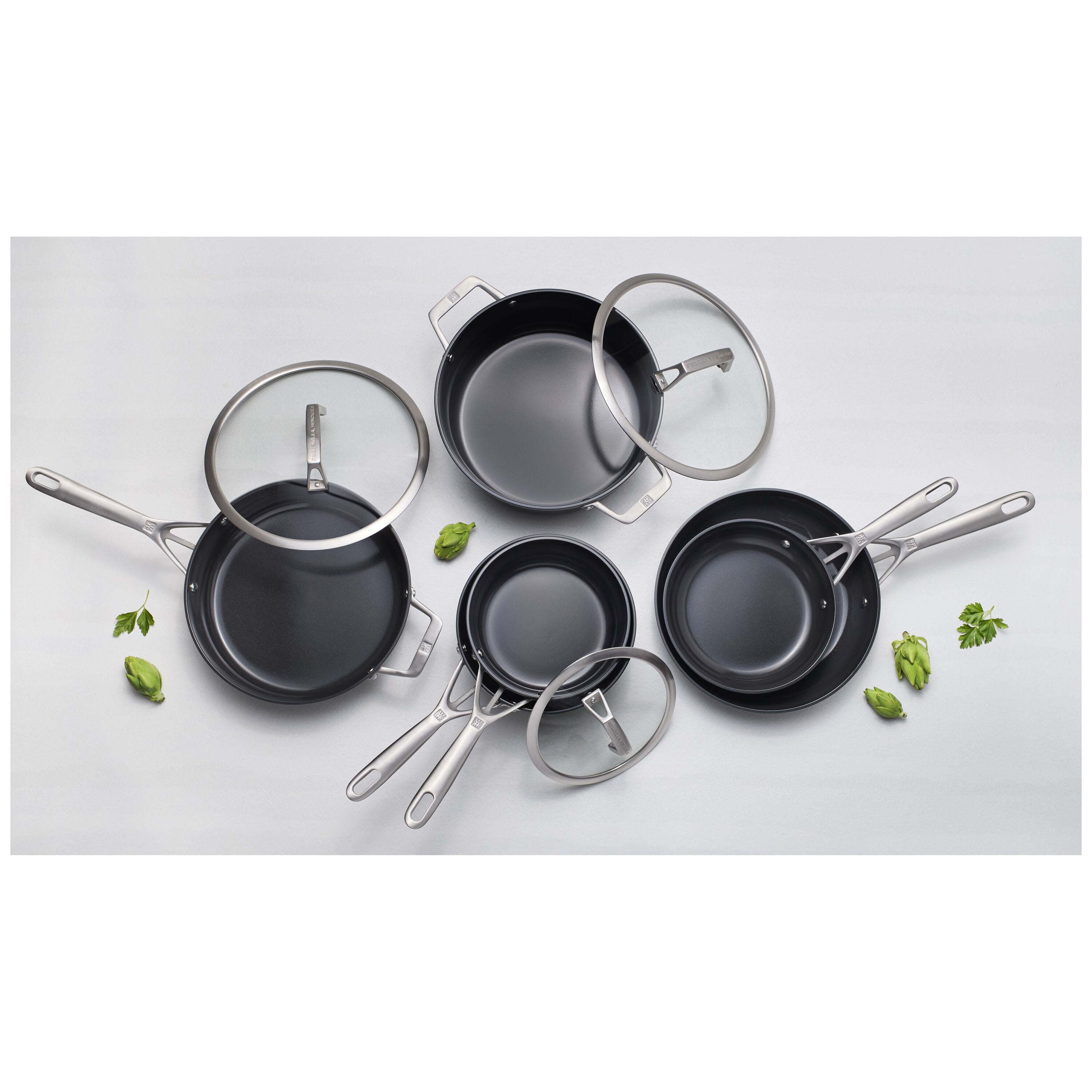 ZWILLING Motion Ceramic 10 Piece Aluminum Cookware Set-n/a-DECOROLALA