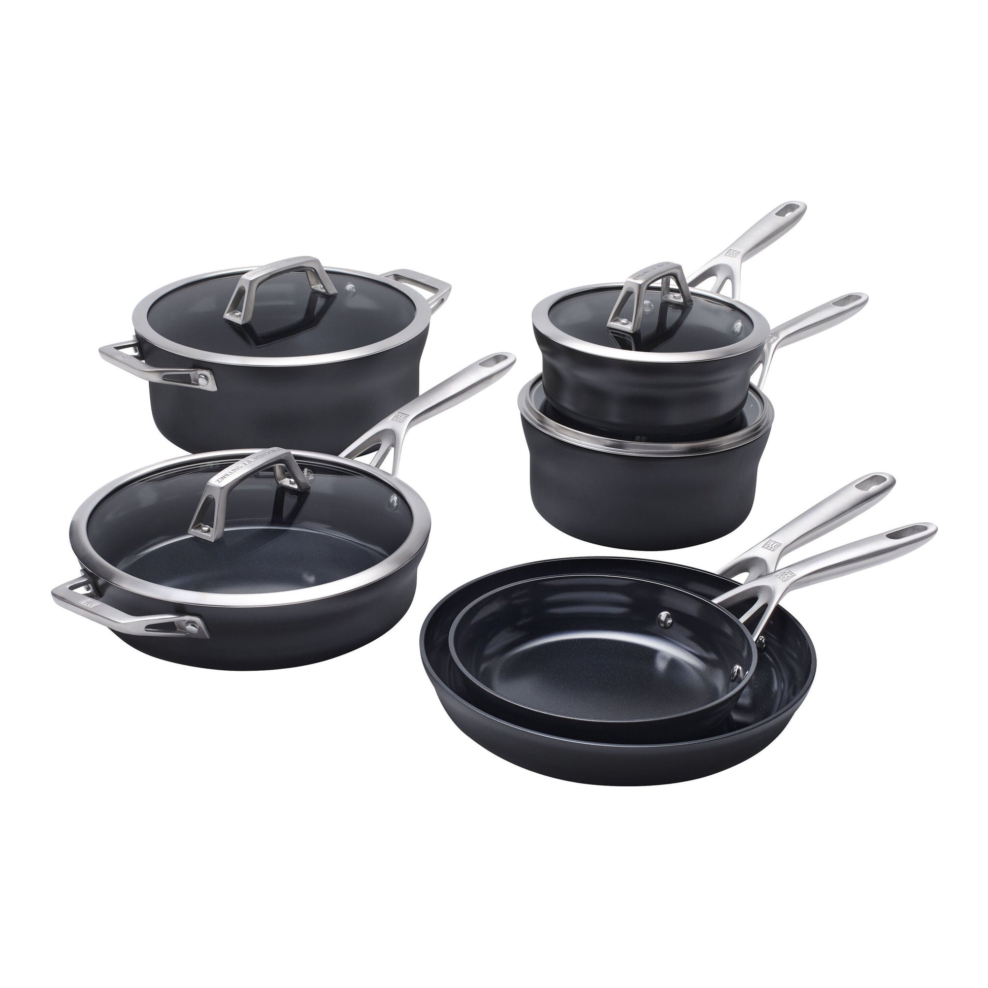 ZWILLING Motion Ceramic 10 Piece Aluminum Cookware Set-n/a-DECOROLALA