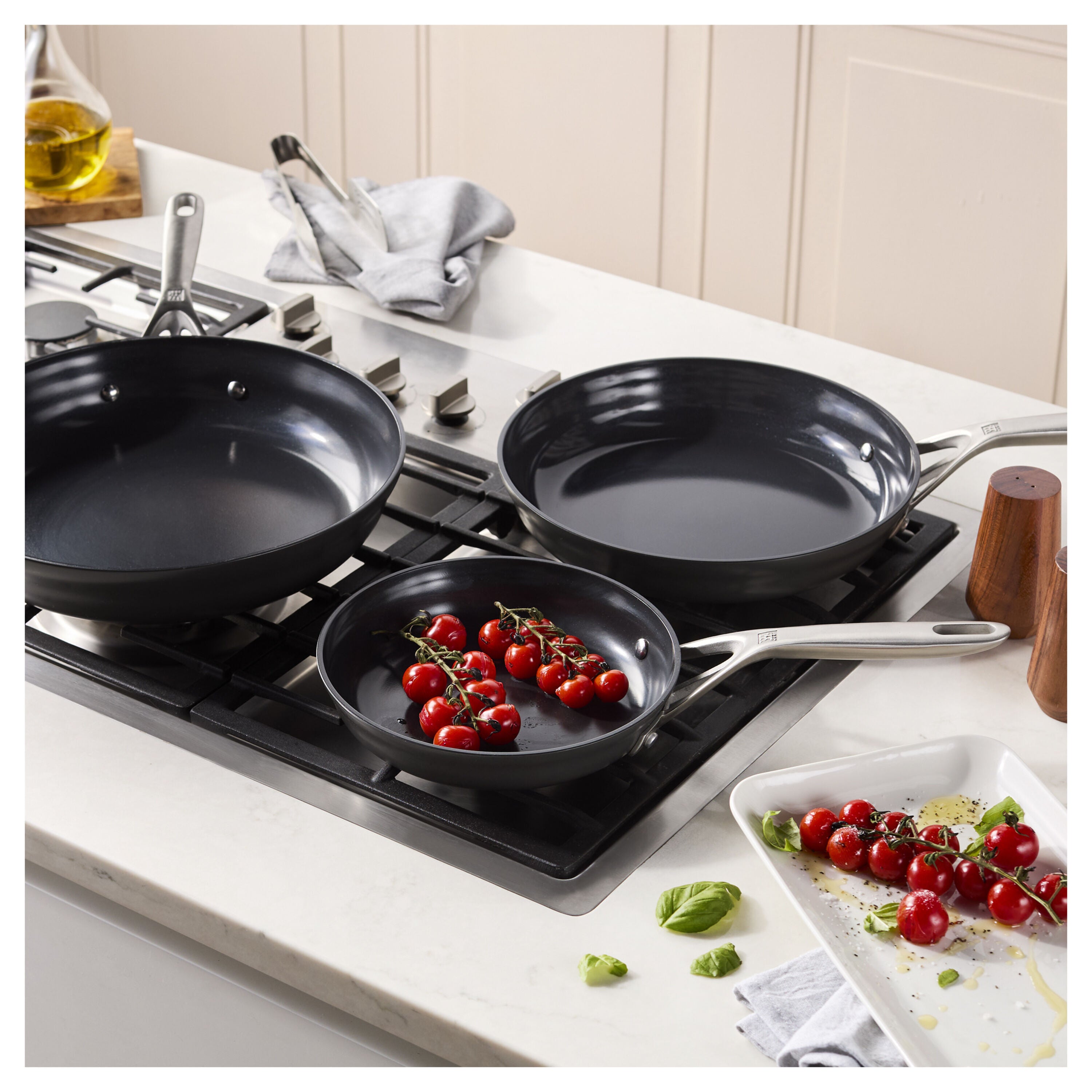 ZWILLING Motion Ceramic 3-Piece Frying Pan Set-DECOROLALA