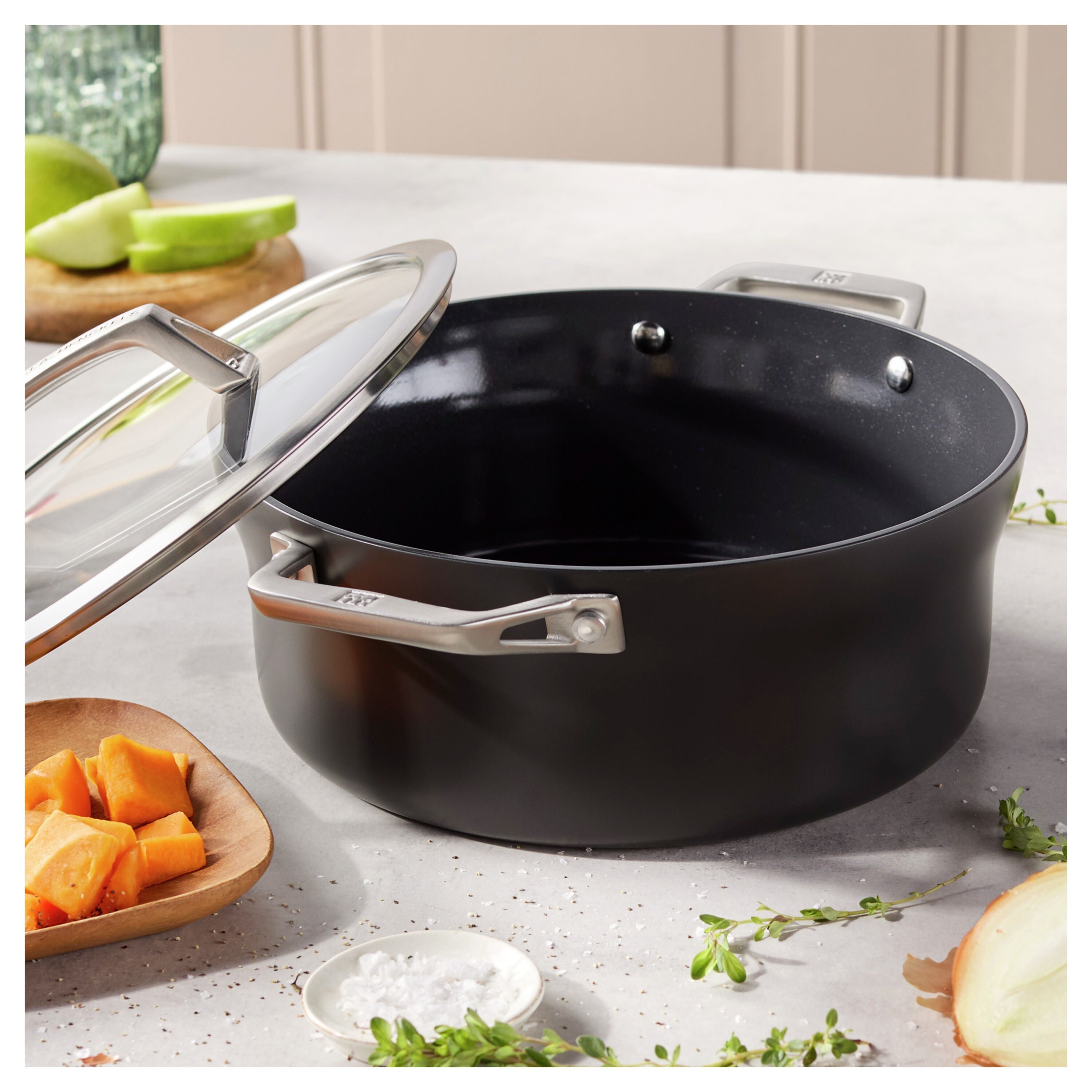 ZWILLING Motion Ceramic 4.75L Saute Pan with Lid-DECOROLALA