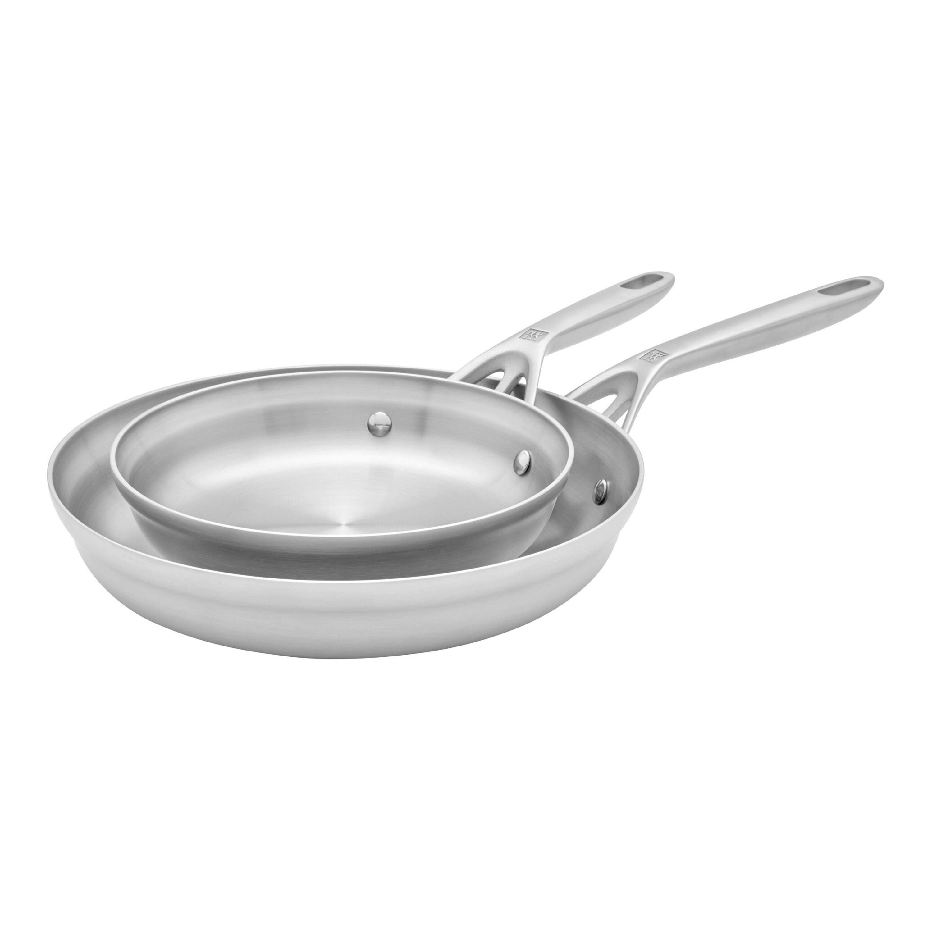 ZWILLING Motion Stainless Steel 2-Piece Fry Pan Set-DECOROLALA