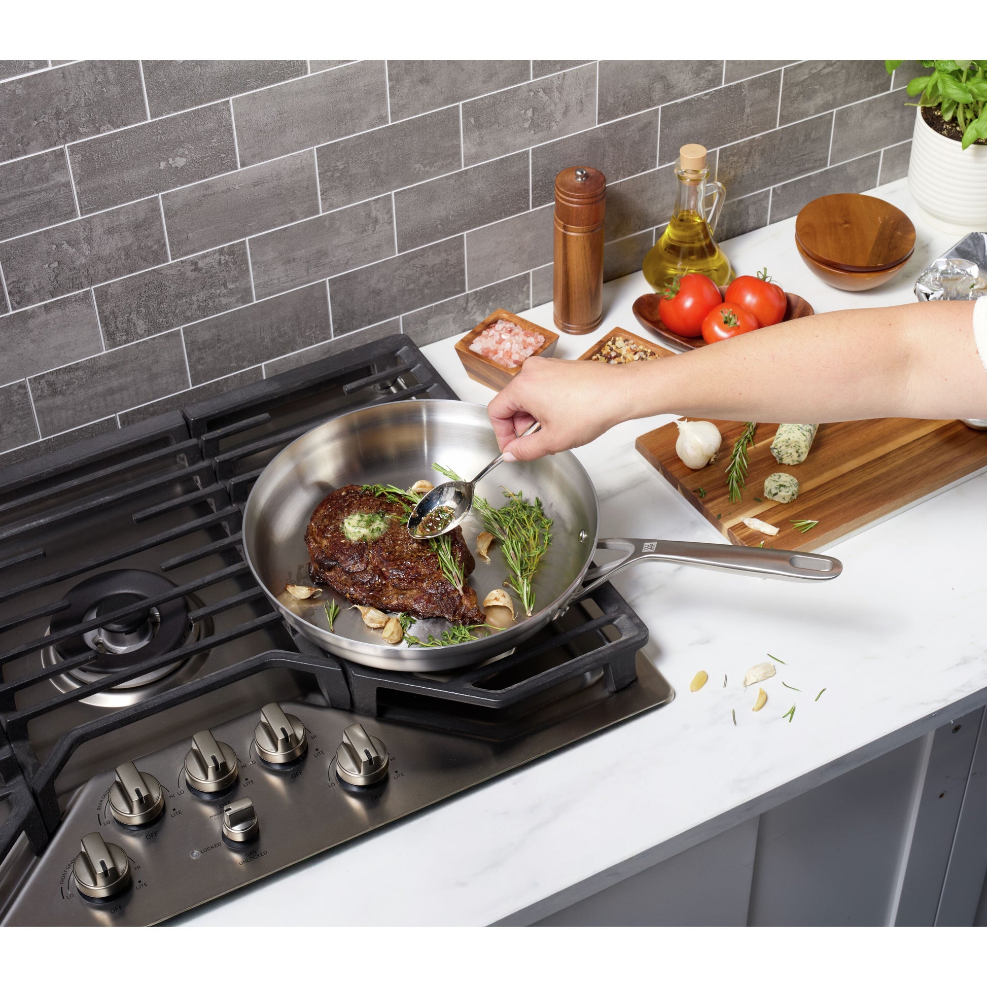 ZWILLING Motion Stainless Steel Frying Pan 12"-DECOROLALA