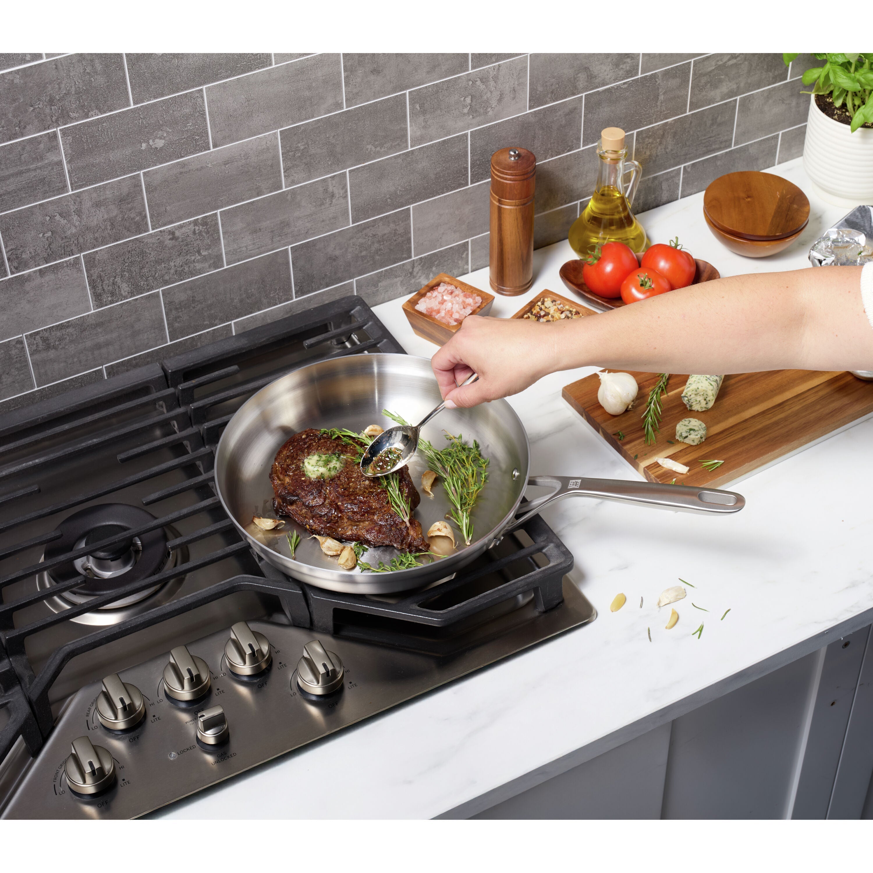 ZWILLING Motion Stainless Steel Frying Pan 12"-DECOROLALA