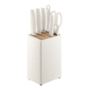 ZWILLING Now Pro 7 Piece, Knife Block Set, White-n/a-DECOROLALA
