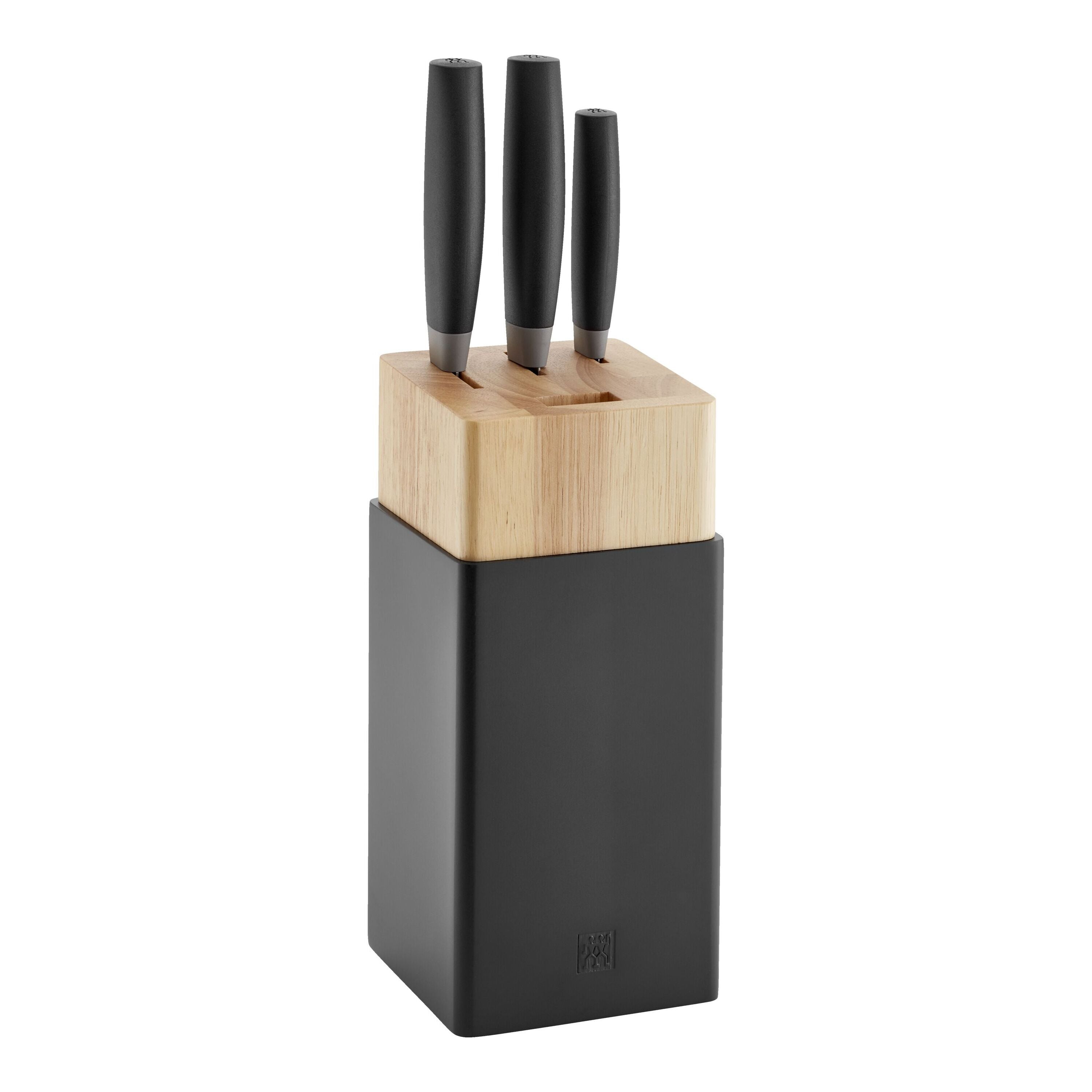 ZWILLING Now S 4 Piece, Knife Block Set, Black-n/a-DECOROLALA