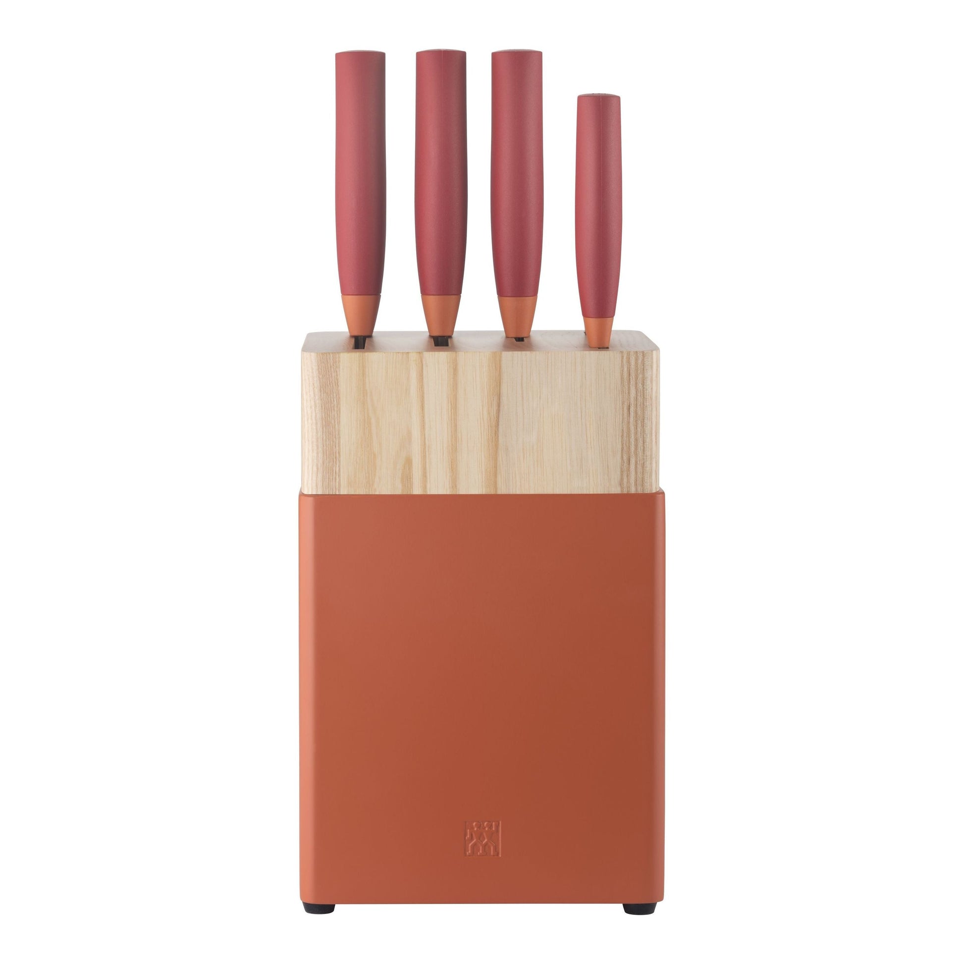 ZWILLING Now S 6 Piece Knife Block Set, Orange-Red-Knife Set-DECOROLALA