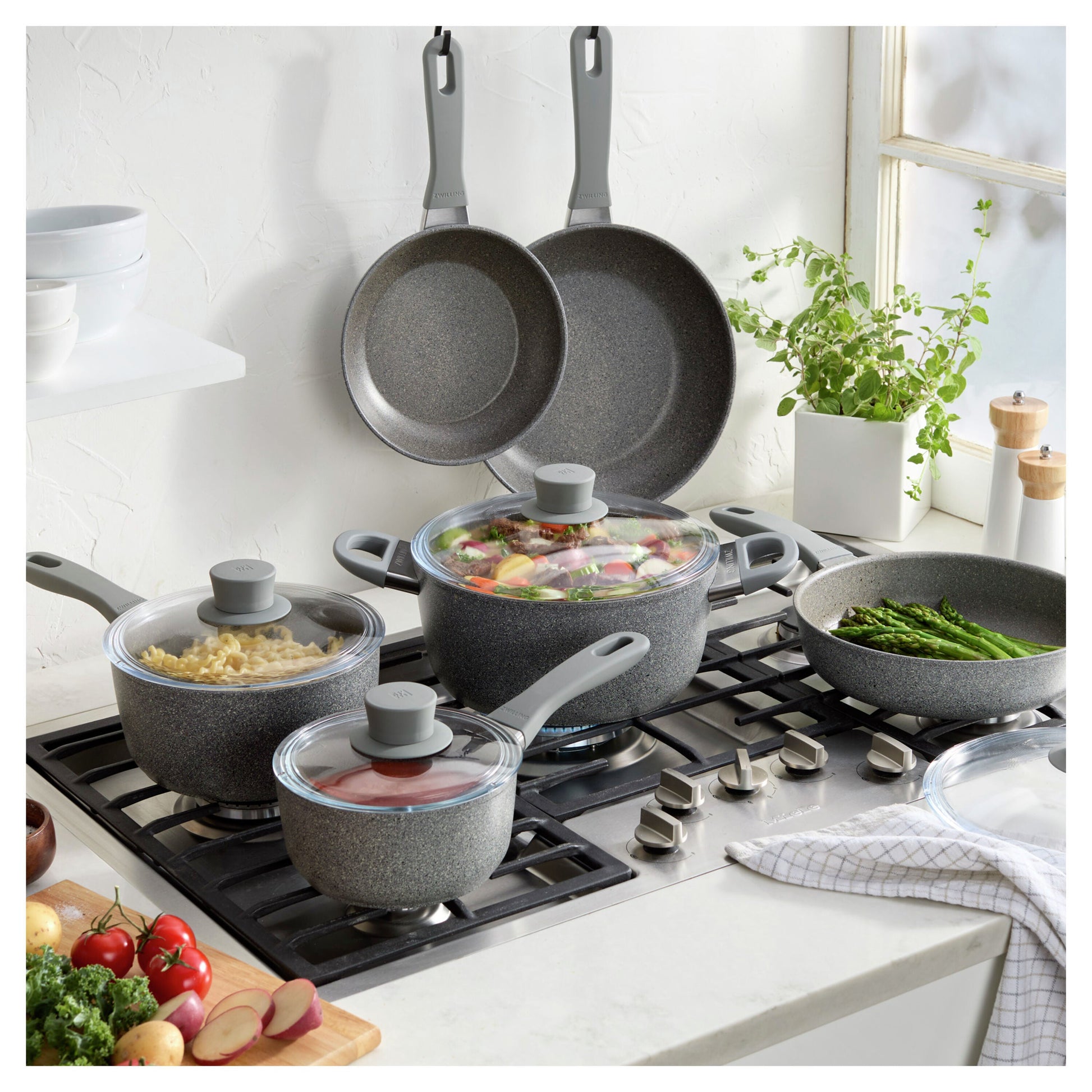 ZWILLING Parma Plus 10 Piece Aluminum Cookware Set-Cookware Set-DECOROLALA
