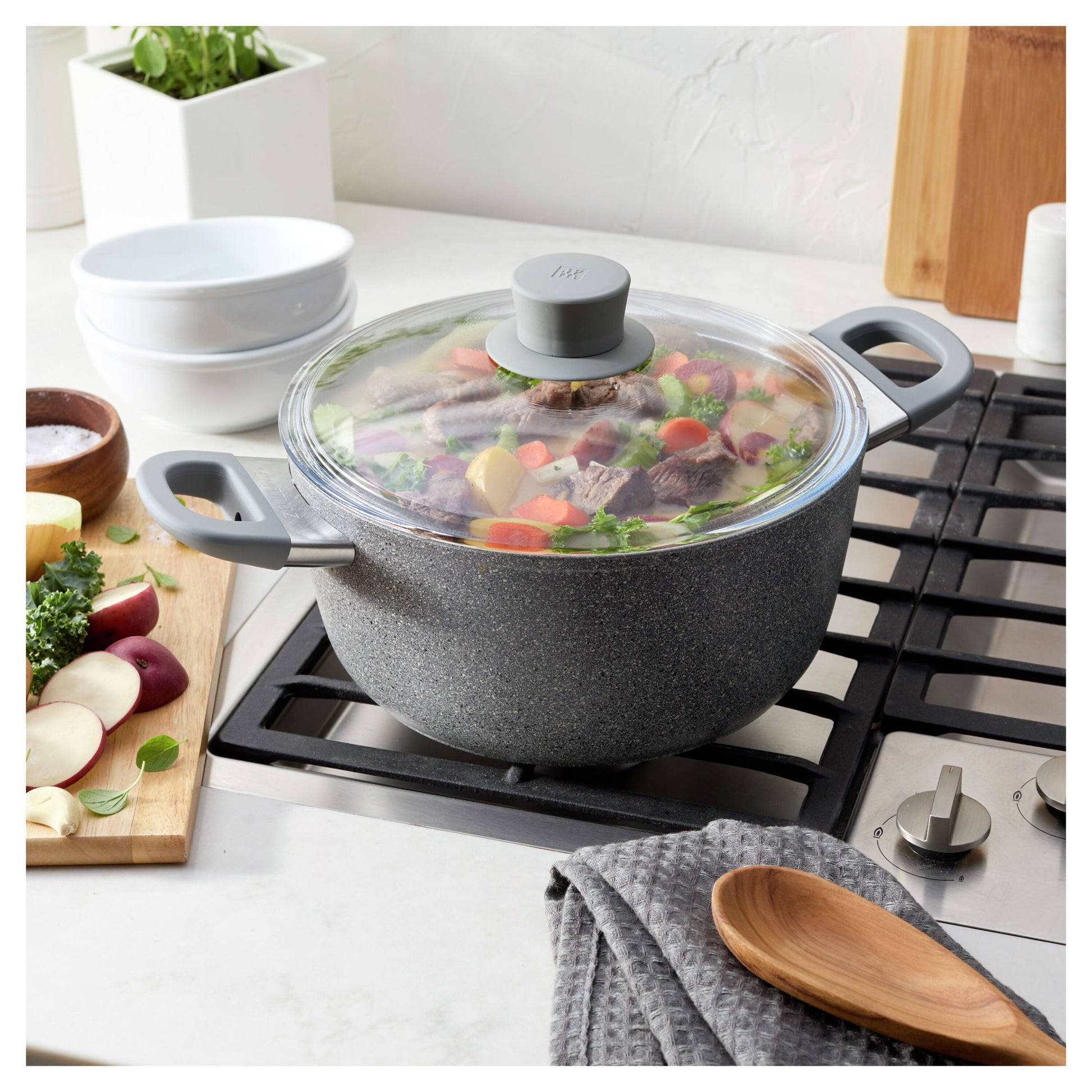 ZWILLING Parma Plus Aluminum Stew Pot With Lid-Cookware-DECOROLALA
