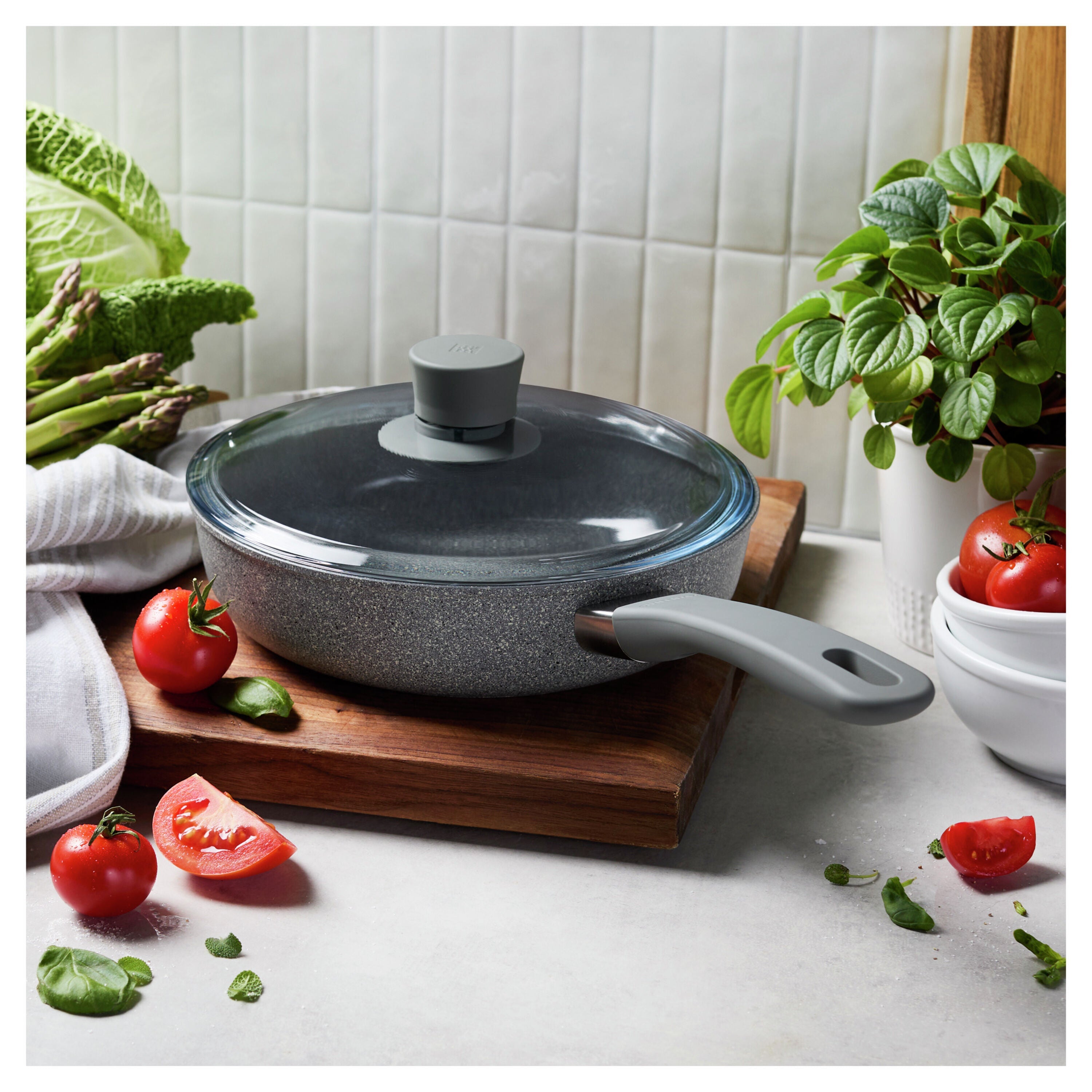 ZWILLING Parma Plus Ceramic 24 cm Aluminum Saute Pan With Lid-Sauté Pan-DECOROLALA