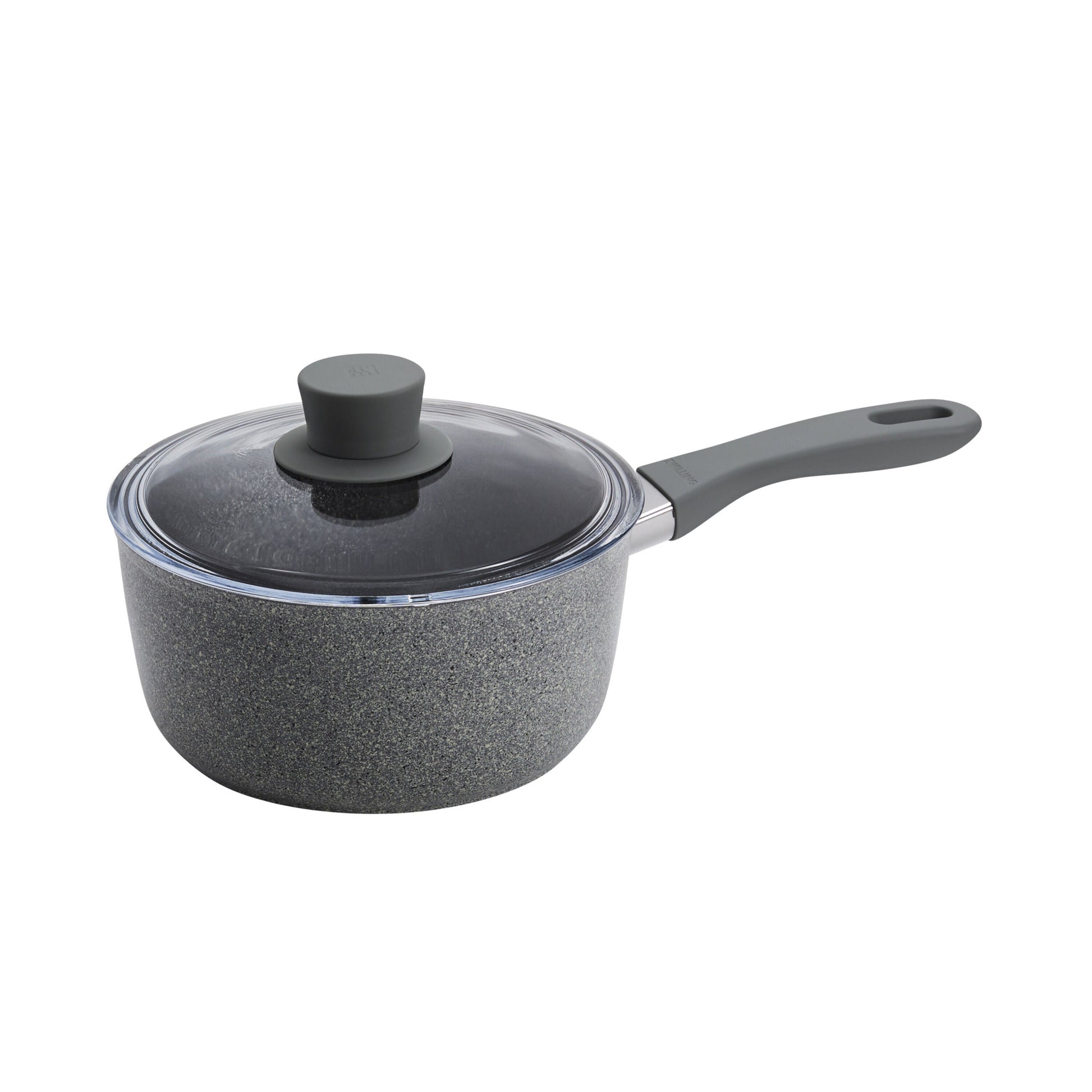 ZWILLING Parma Plus Ceramic 2.75 L Aluminum Round Sauce Pan With Lid, Grey-Saucepan-DECOROLALA