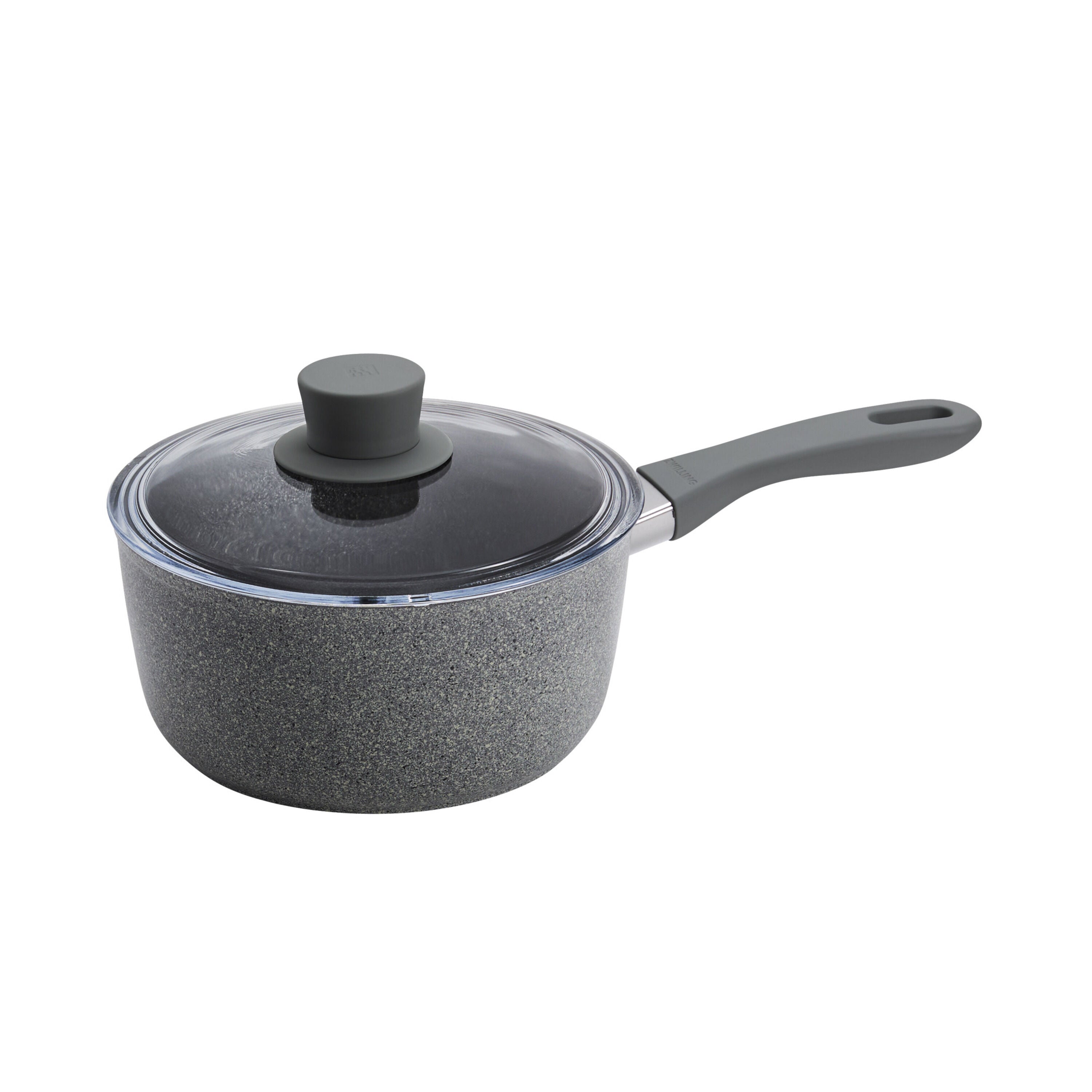 ZWILLING Parma Plus Ceramic 2.75 L Aluminum Round Sauce Pan With Lid, Grey-Saucepan-DECOROLALA