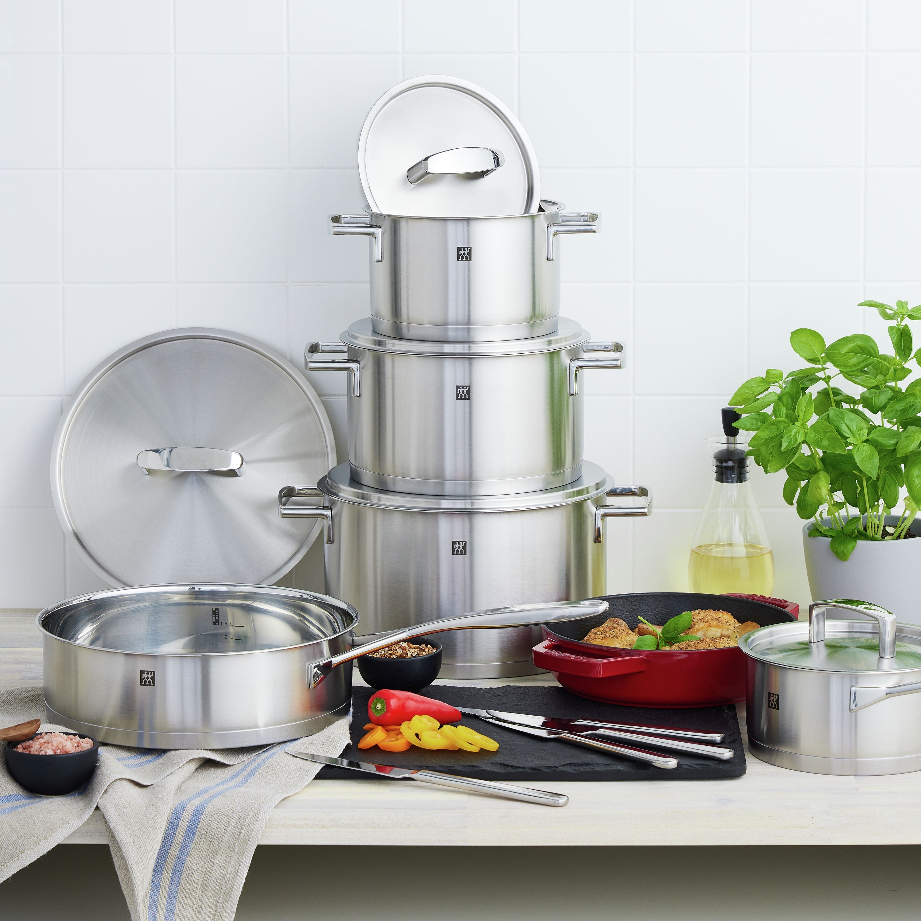 ZWILLING Passion 10pc Cookware Set - Stainless Steel-Cookware Set-DECOROLALA