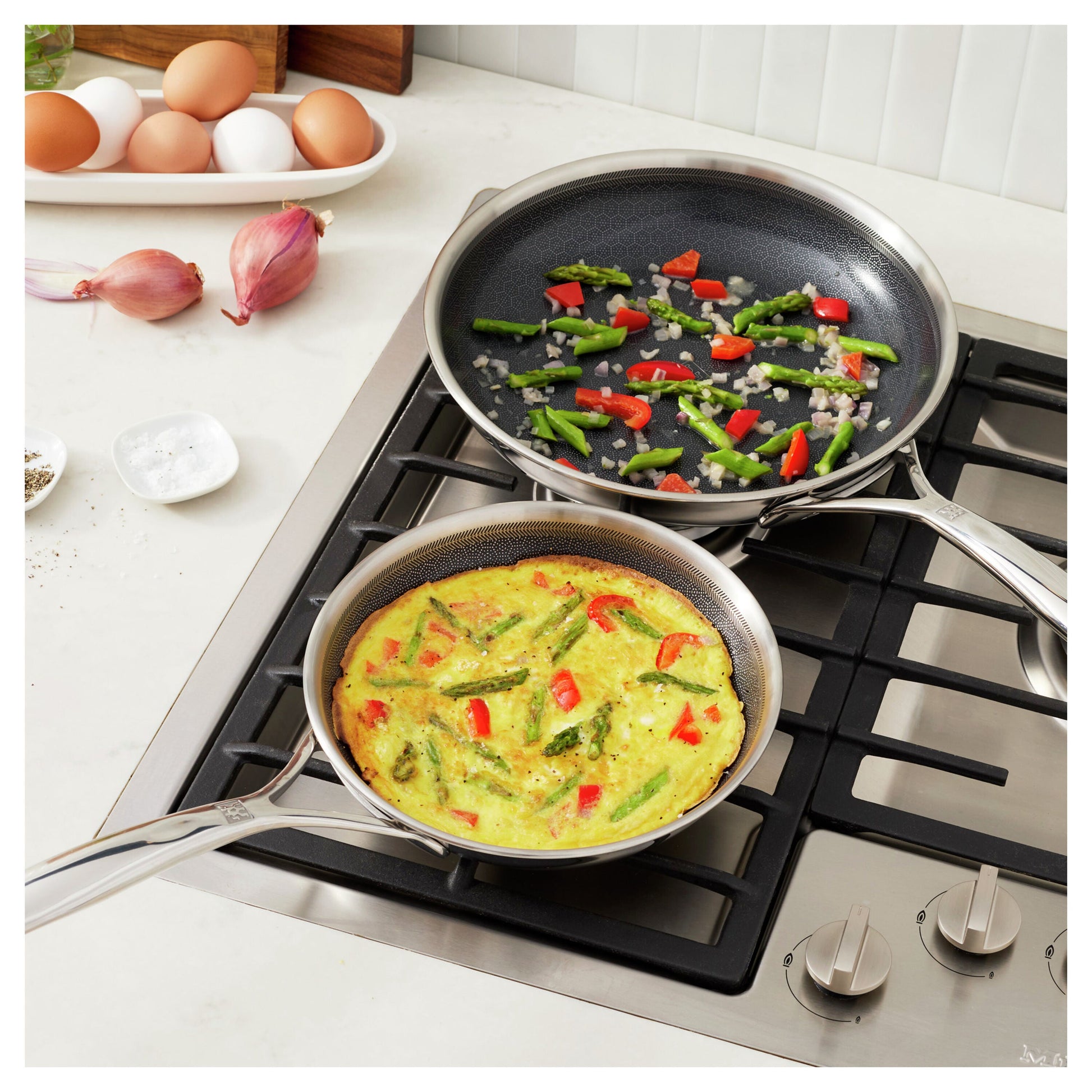 ZWILLING Peak Fry Pan Set 20/26cm Stainless Steel-Cookware-DECOROLALA