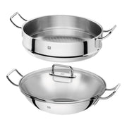 ZWILLING Plus 3 Piece 18/10 Stainless Steel Wok With Steamer And Lid-Wok-DECOROLALA