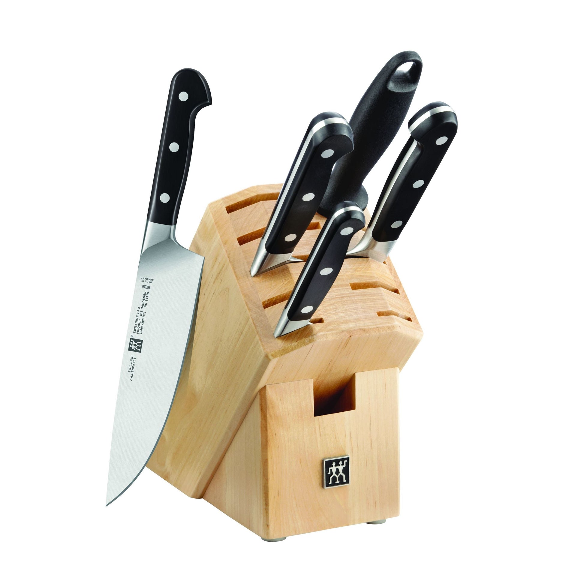 ZWILLING Pro 6 Piece Knife Block Set, Nature-Knife Set-DECOROLALA