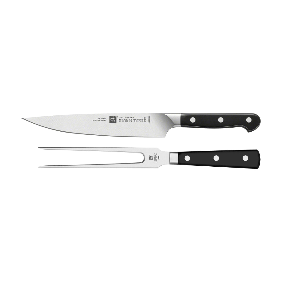 ZWILLING Pro 8" Slicing Knife & 7" Carving Fork-Knife Sets-DECOROLALA