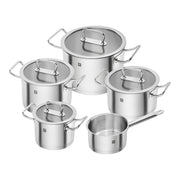 ZWILLING Pro 9 Piece Cookware Set 5 Piece, 18/10 Stainless Steel-Cookware Set-DECOROLALA