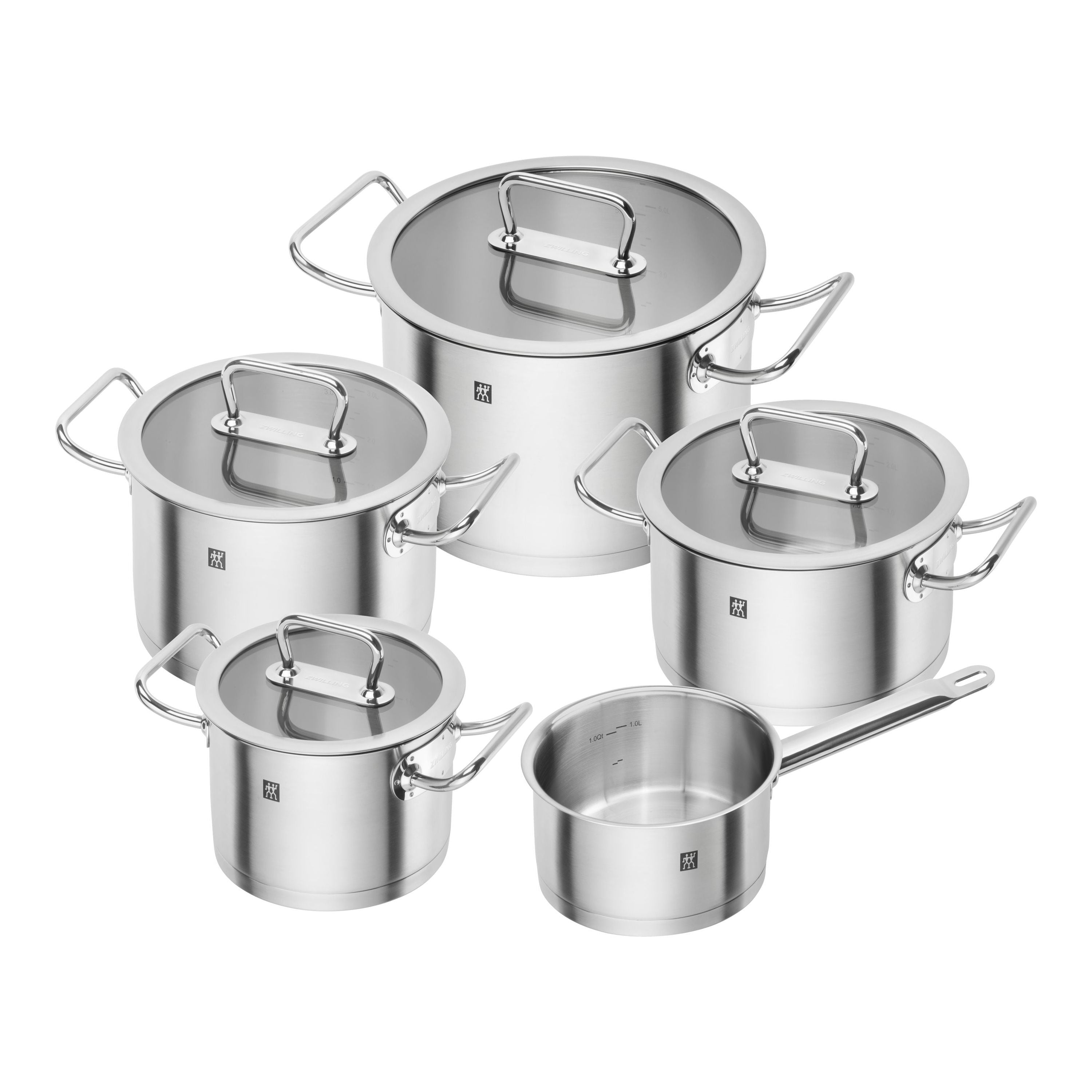 ZWILLING Pro 9 Piece Cookware Set 5 Piece, 18/10 Stainless Steel-Cookware Set-DECOROLALA