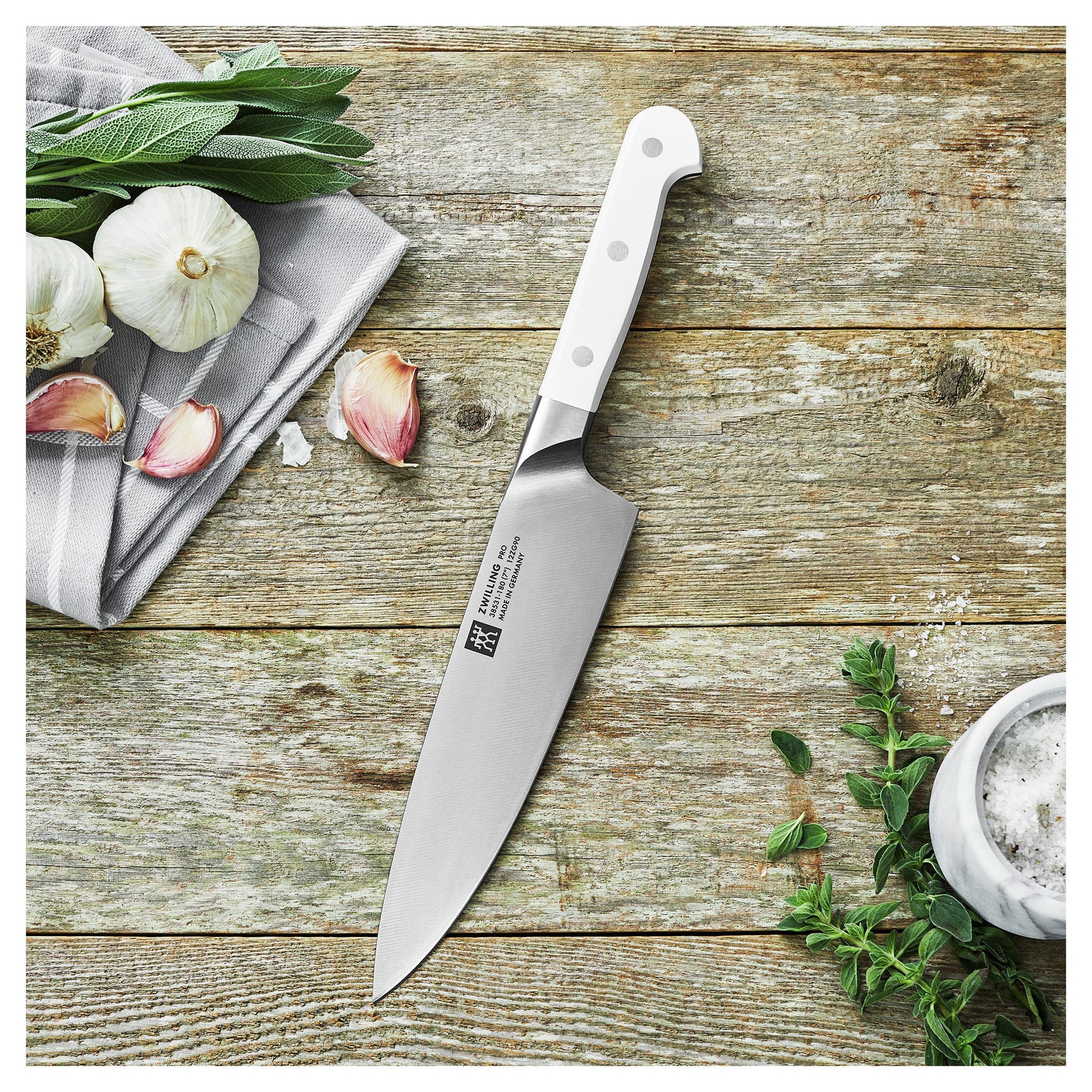 ZWILLING Pro le blanc 7 inch Chef's Knife, White-Chef Knife-DECOROLALA