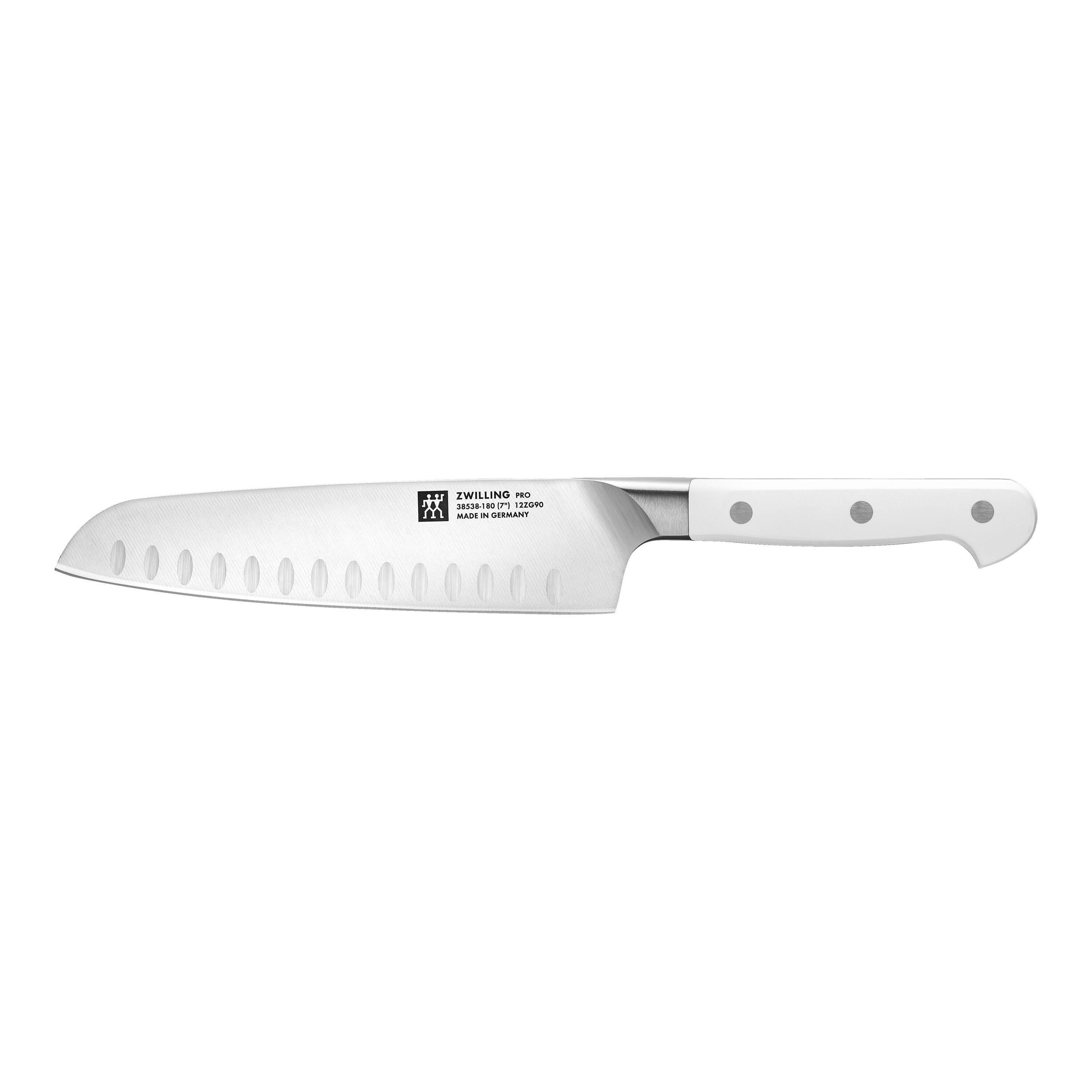 ZWILLING Pro le blanc 7 inch Santoku, White-Santoku Knife-DECOROLALA