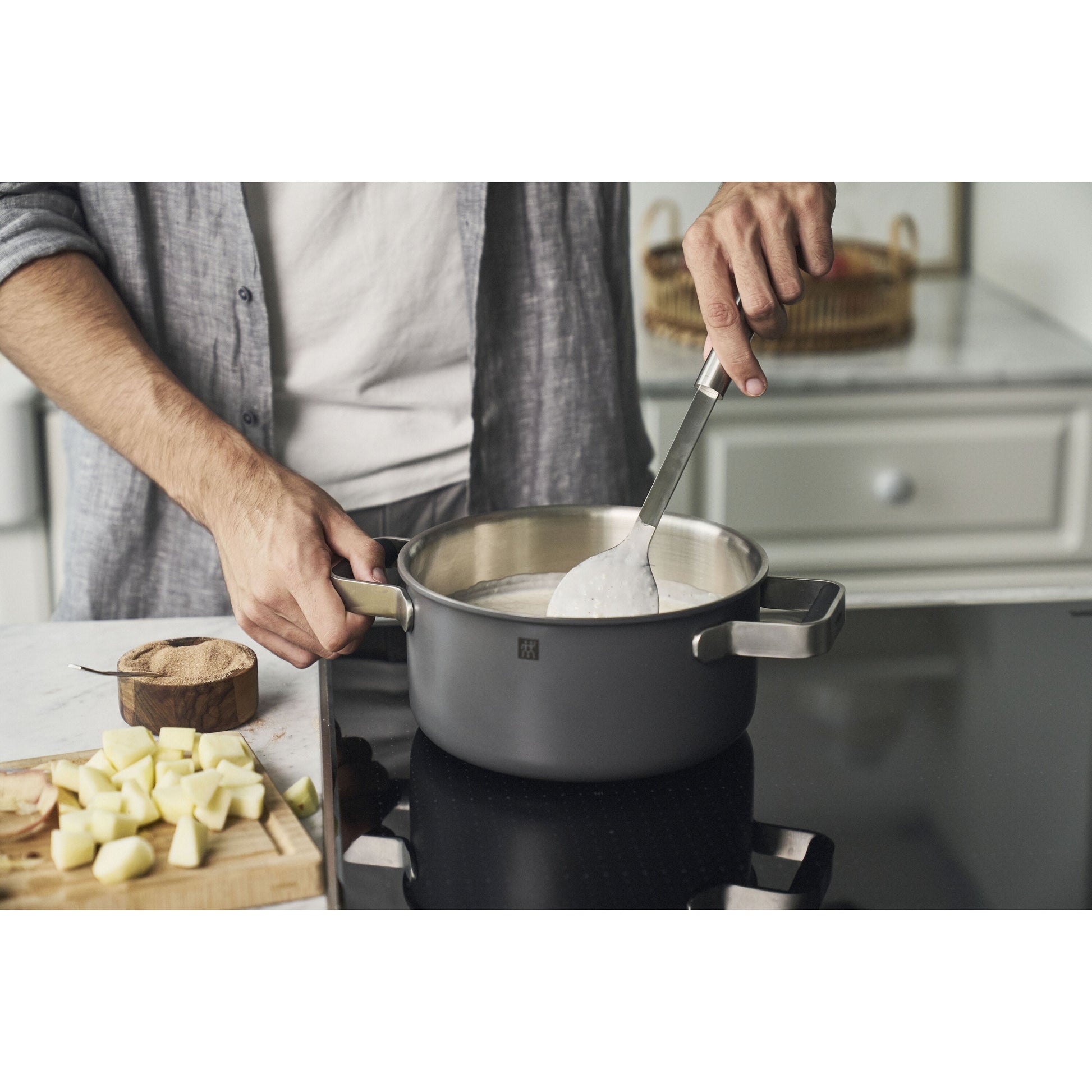 ZWILLING Pure 6-Piece Cookware Set - Grey Stainless-Cookware Set-DECOROLALA