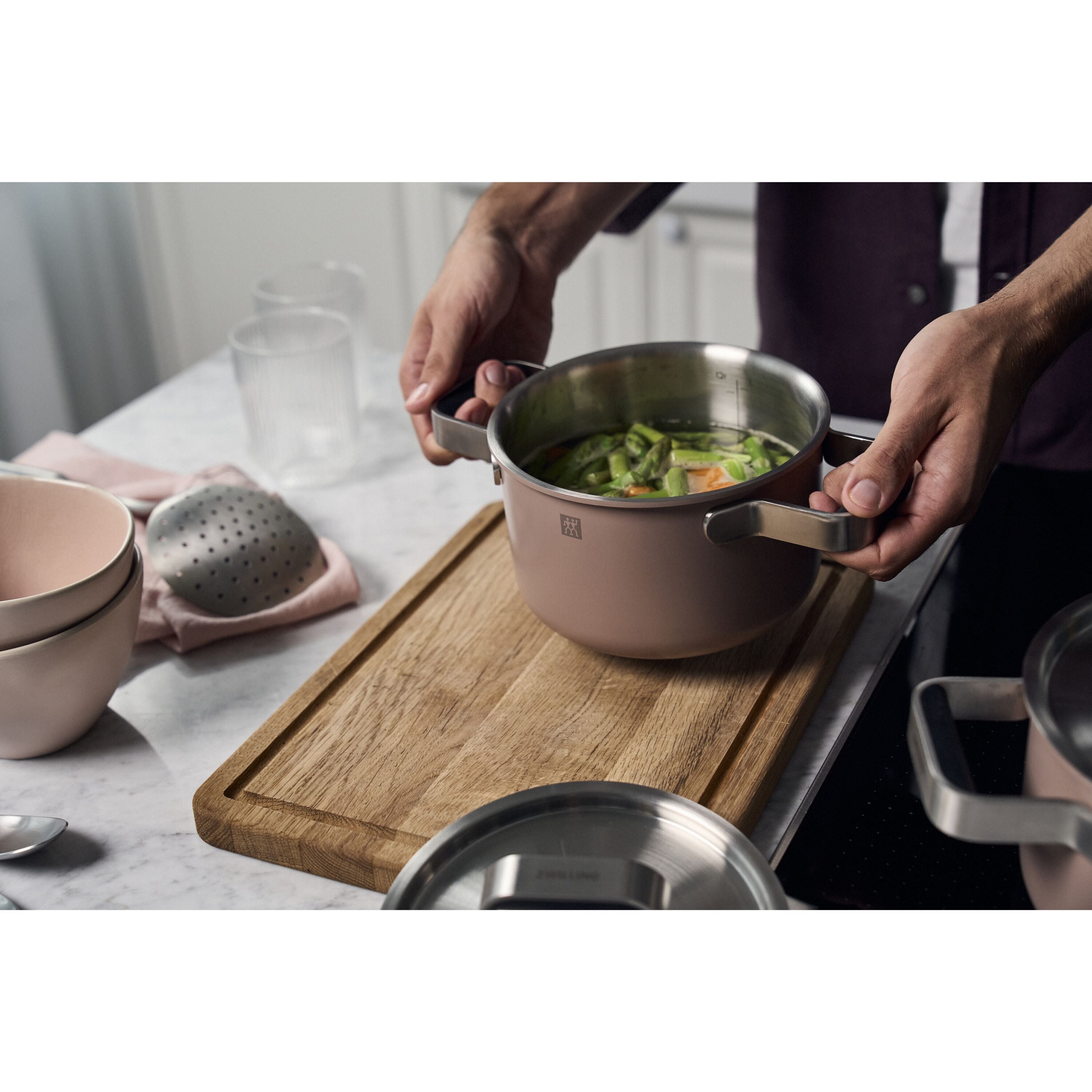 ZWILLING Pure 6pc Cookware Set - RosŽ Stainless Steel-Cookware Set-DECOROLALA