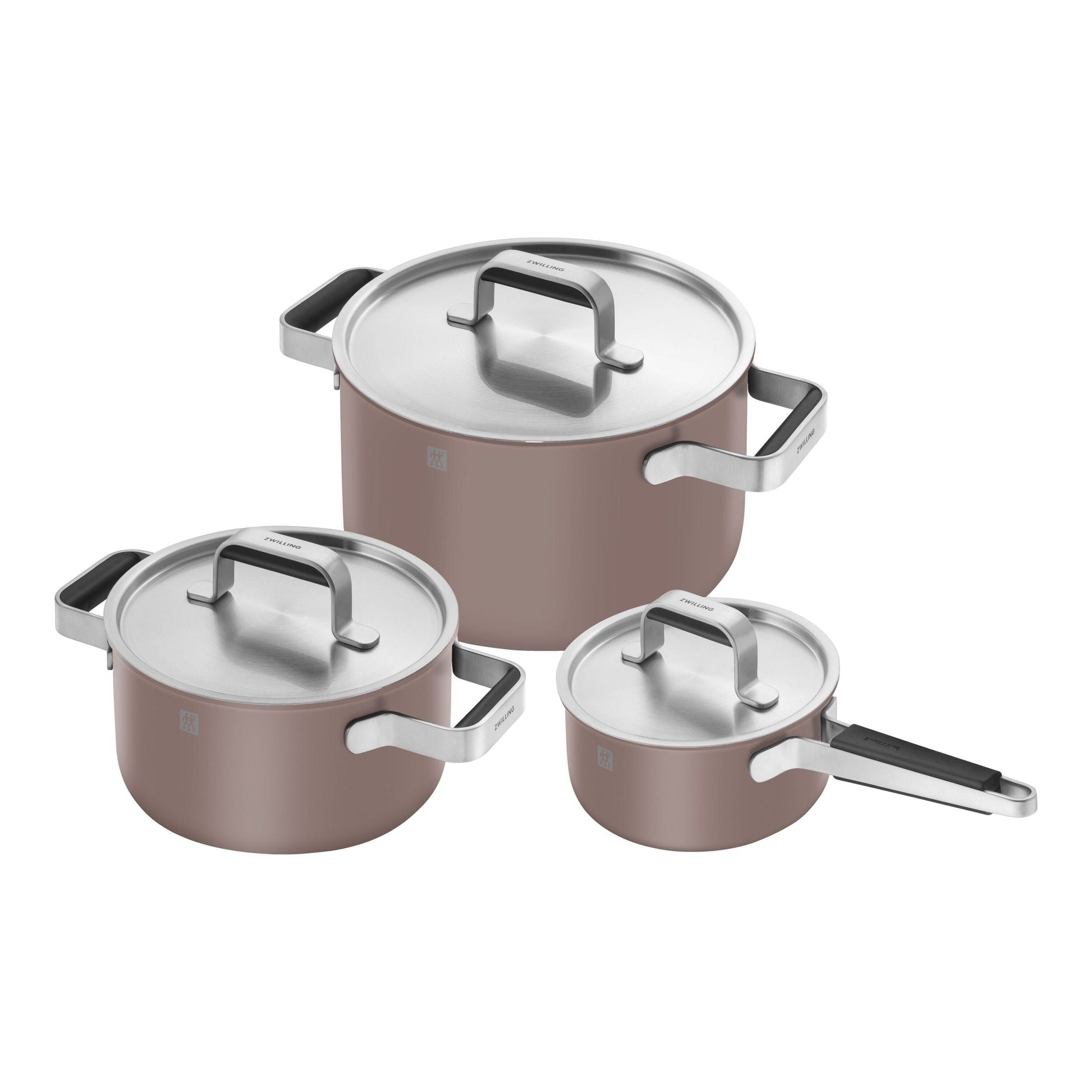 ZWILLING Pure Cookware Set, 6 Piece 18/10 Stainless Steel, Rose-Cookware Set-DECOROLALA