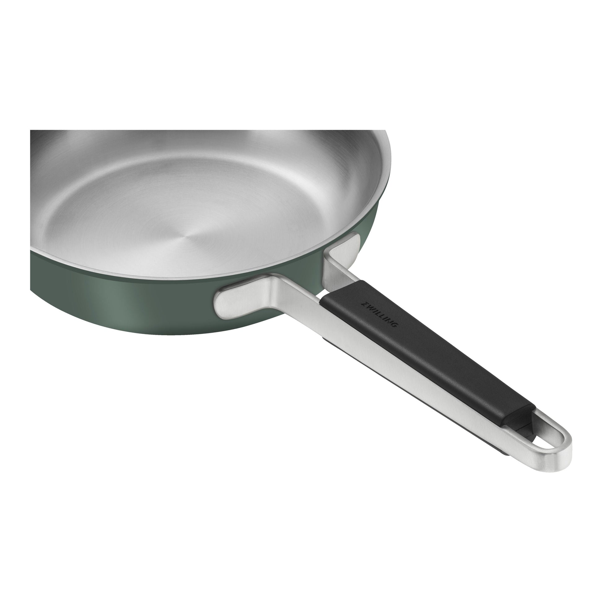ZWILLING Pure Frying Pan, 24 cm / 9.5 inch, 18/10 Stainless Steel, Green-Frying Pan-DECOROLALA