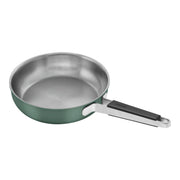 ZWILLING Pure Frying Pan, 24 cm / 9.5 inch, 18/10 Stainless Steel, Green-Frying Pan-DECOROLALA