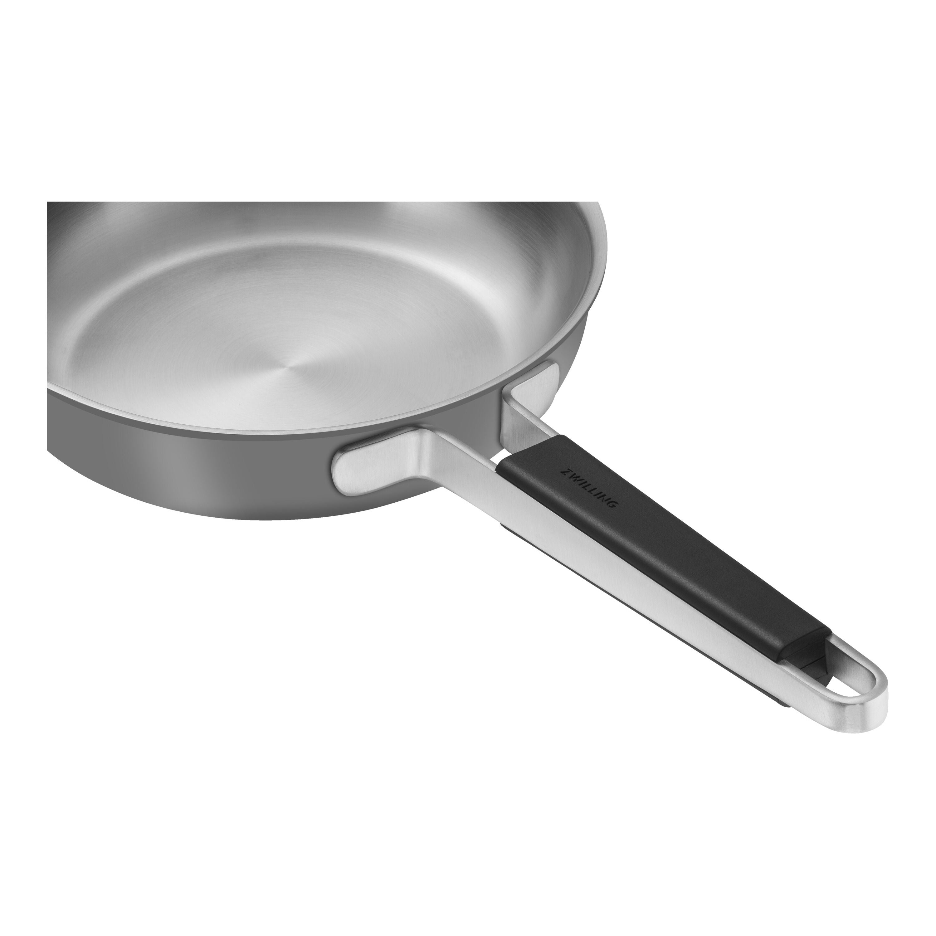 ZWILLING Pure Frying Pan, 24 cm / 9.5 inch, 18/10 Stainless Steel, Grey-Frying Pan-DECOROLALA