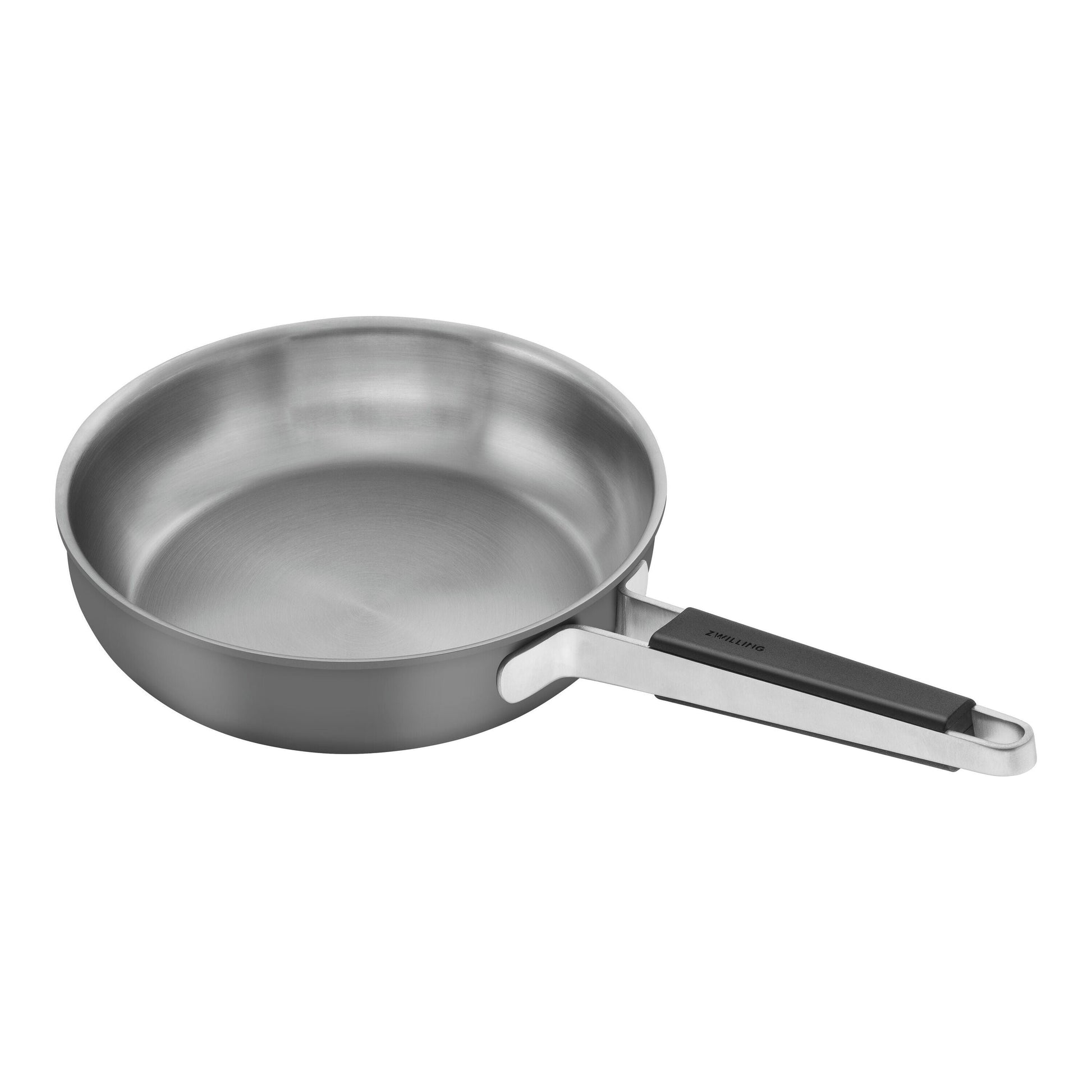 ZWILLING Pure Frying Pan, 24 cm / 9.5 inch, 18/10 Stainless Steel, Grey-Frying Pan-DECOROLALA