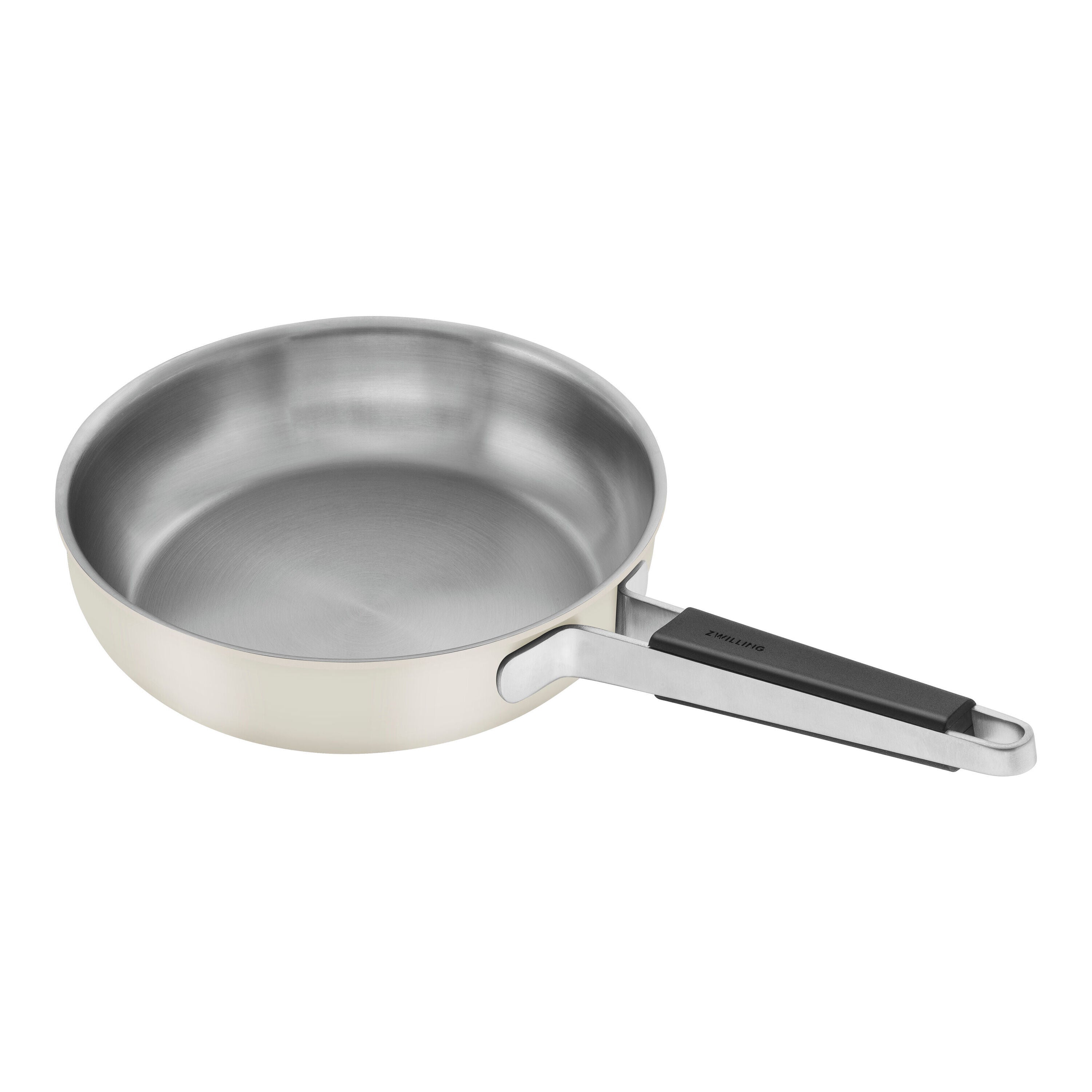ZWILLING Pure Frying Pan, 24 cm / 9.5 inch, 18/10 Stainless Steel, Ivory-White-n/a-DECOROLALA