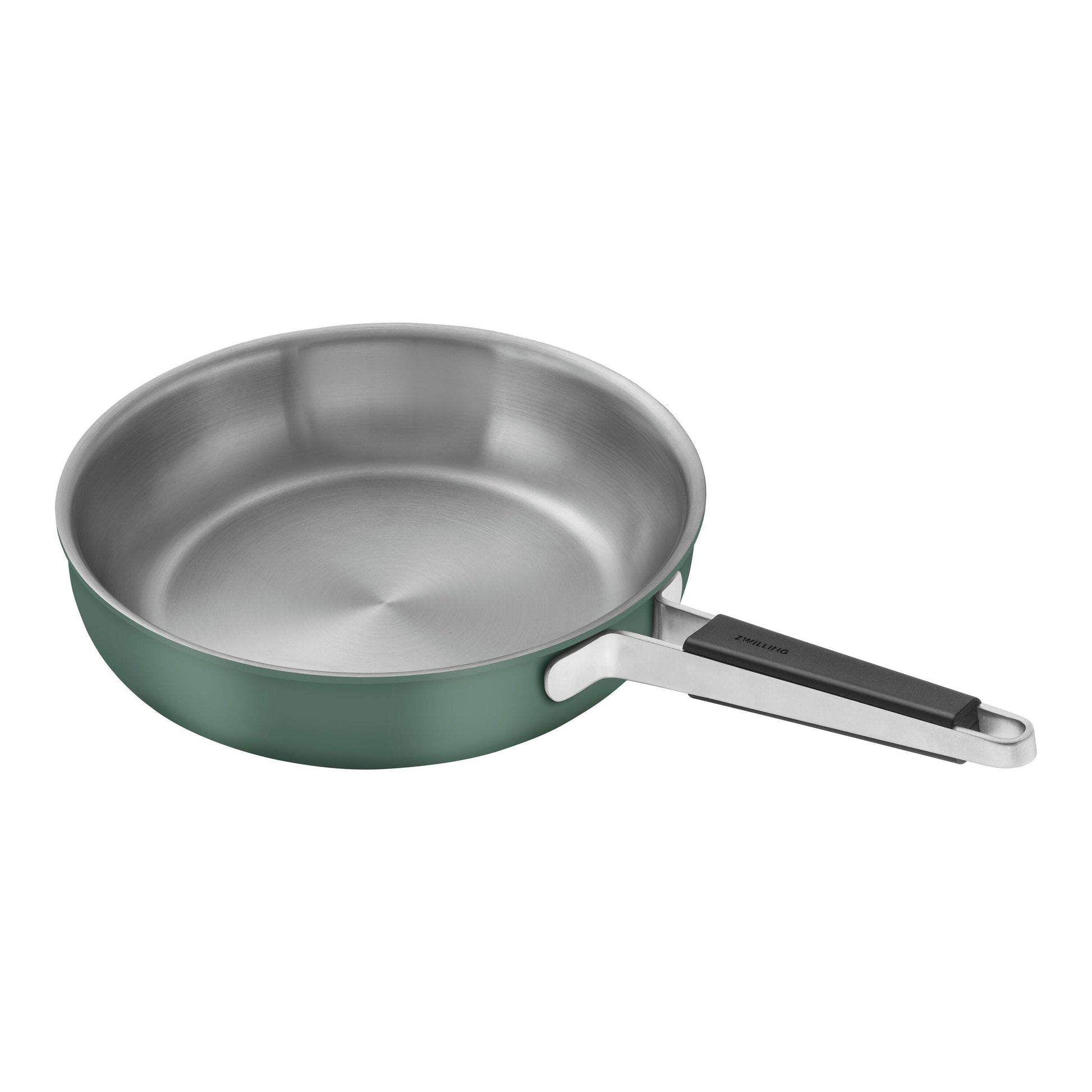 ZWILLING Pure Frying Pan, 28 cm / 11 inch, 18/10 Stainless Steel, Green-Frying Pan-DECOROLALA