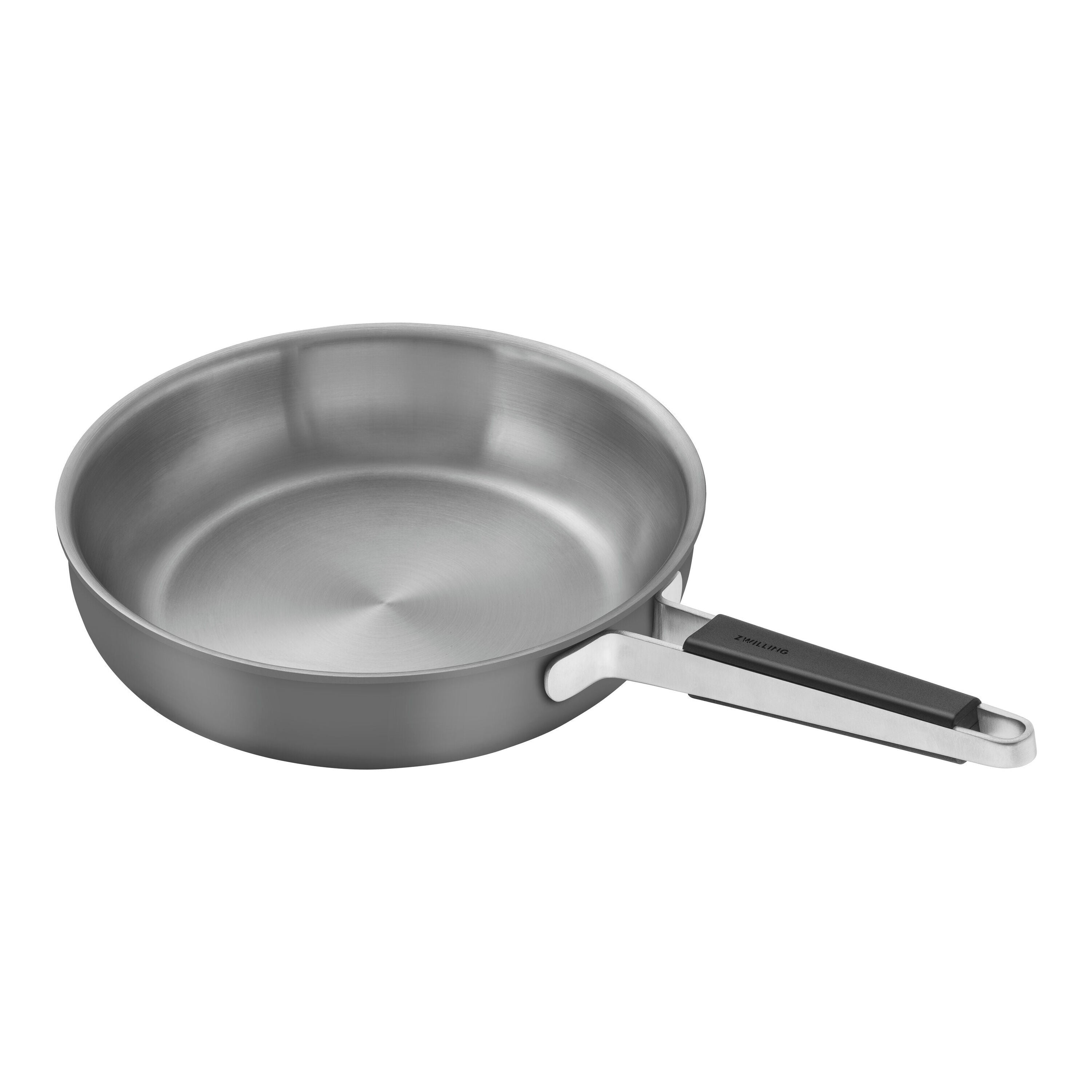 ZWILLING Pure Frying Pan, 28 cm / 11 inch, 18/10 Stainless Steel, Grey-Frying Pan-DECOROLALA