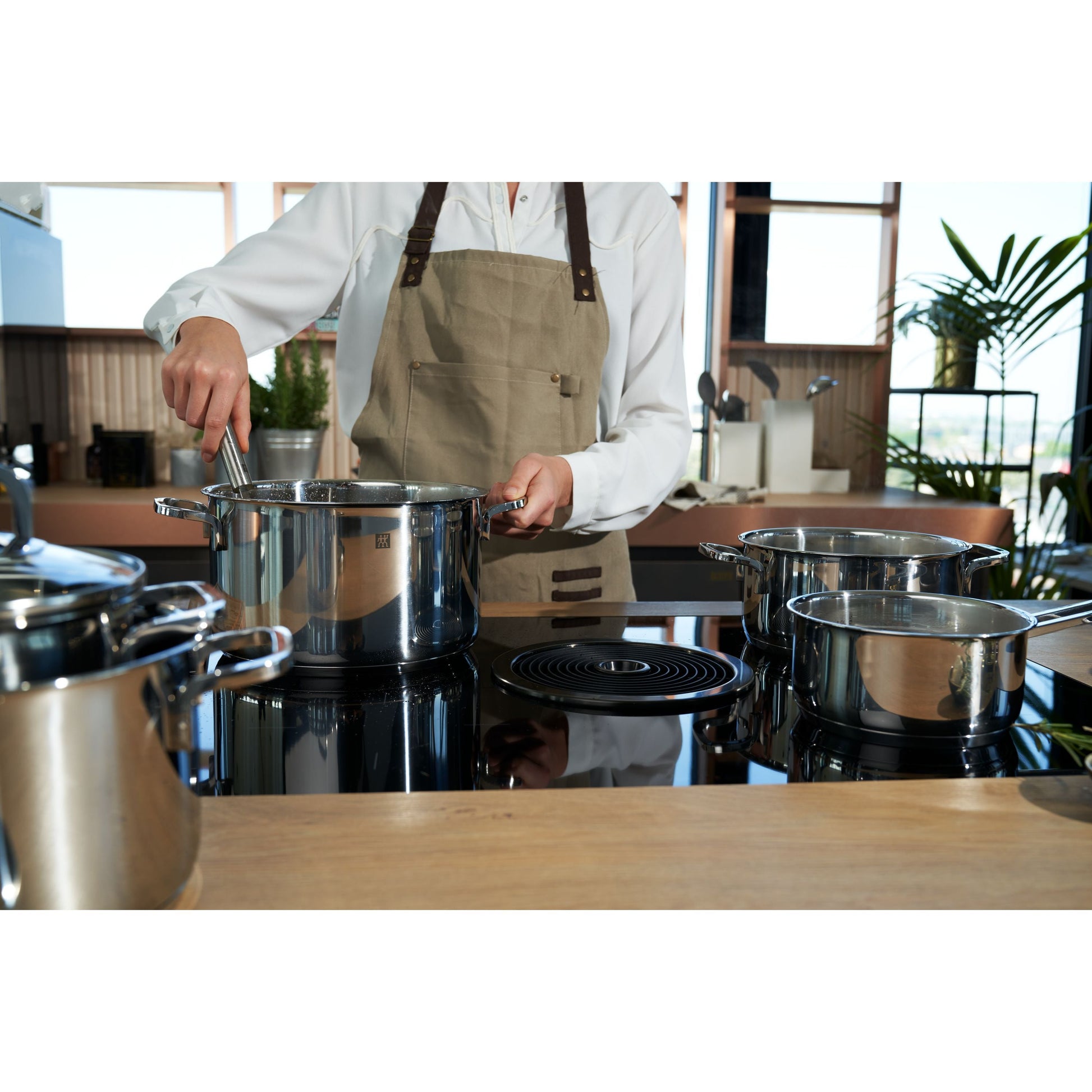 ZWILLING Quadro Pot Set 9 Piece, 18/10 Stainless Steel-Cookware Set-DECOROLALA