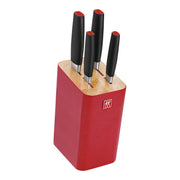 ZWILLING Select 5 Piece Knife Block Set, Red-Knife Set-DECOROLALA