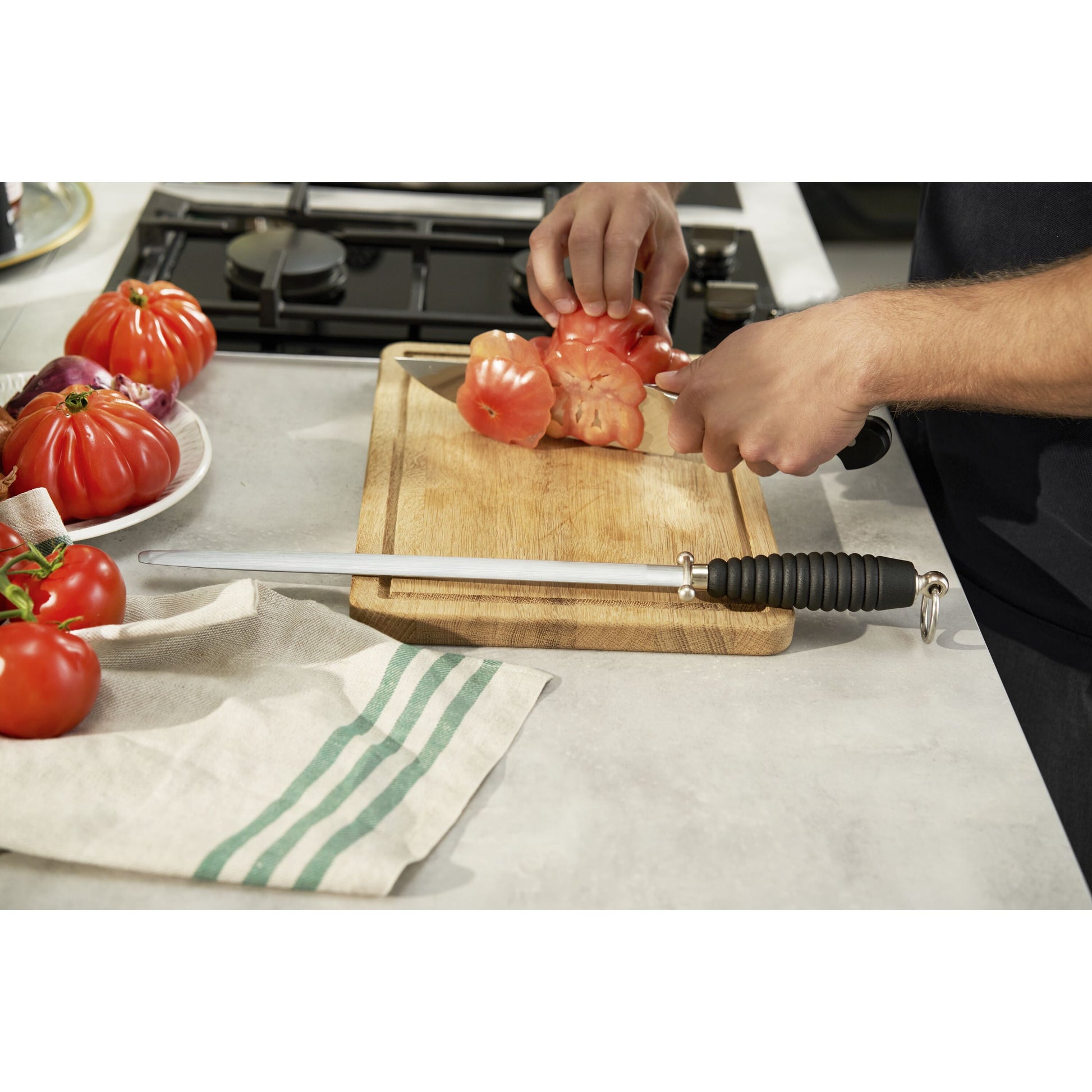 ZWILLING Sharpening Steel 31cm - Black Handle-Sharpening Ston-DECOROLALA