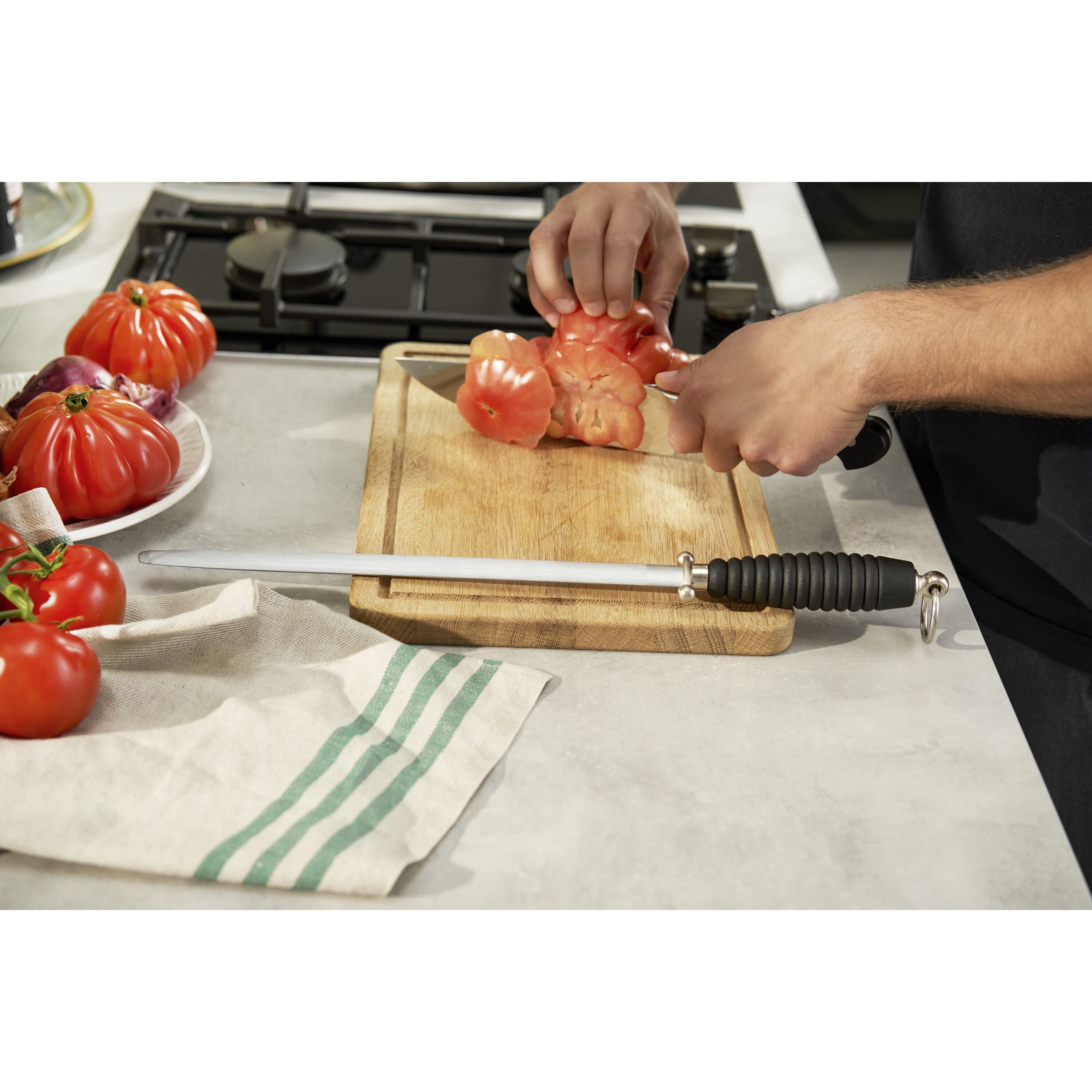ZWILLING Sharpening Steel 31cm - Black Handle-Sharpening Ston-DECOROLALA
