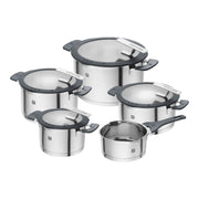 ZWILLING Simplify Stainless Steel Pot Set – 5 Pots with Lids (9 Total Pieces)-Cookware-DECOROLALA