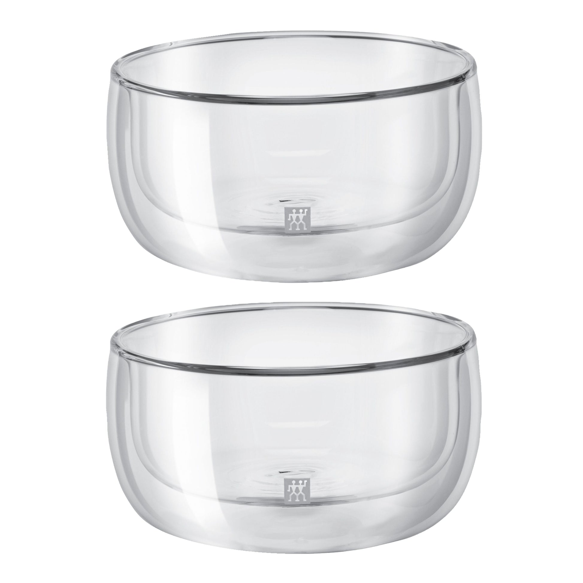 ZWILLING Sorrento 2 Piece Double-Wall Glass Bowl Set, Transparent-Dinnerware-DECOROLALA