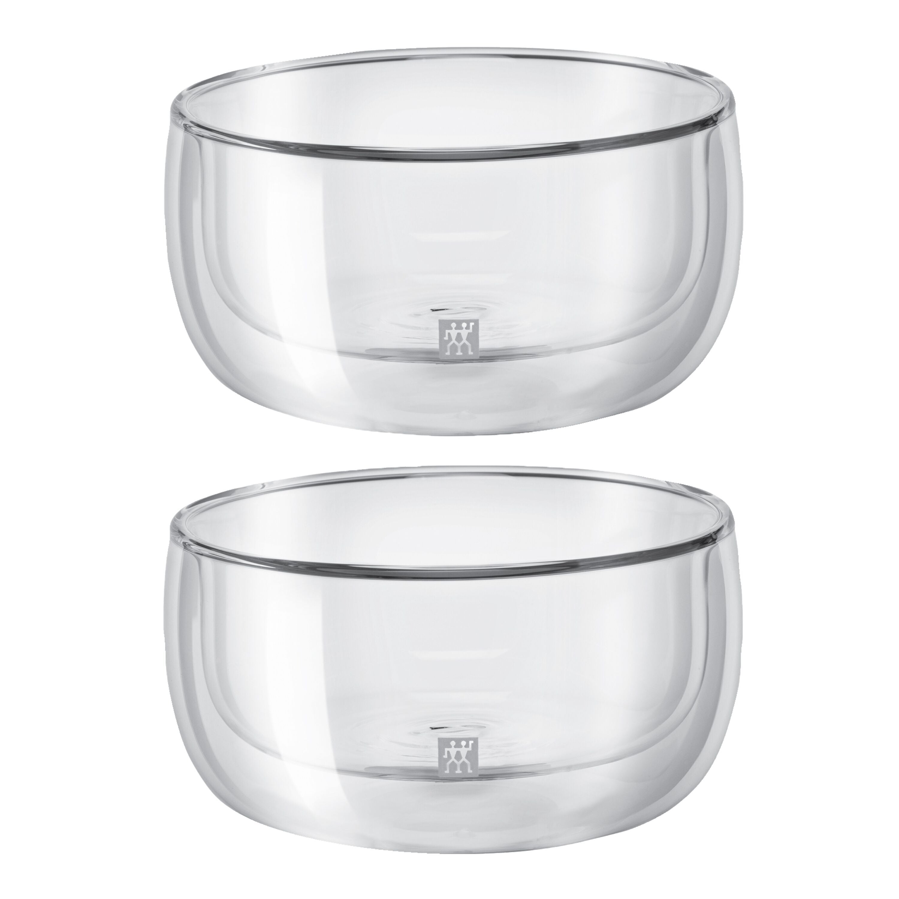 ZWILLING Sorrento 2 Piece Double-Wall Glass Bowl Set, Transparent-Dinnerware-DECOROLALA
