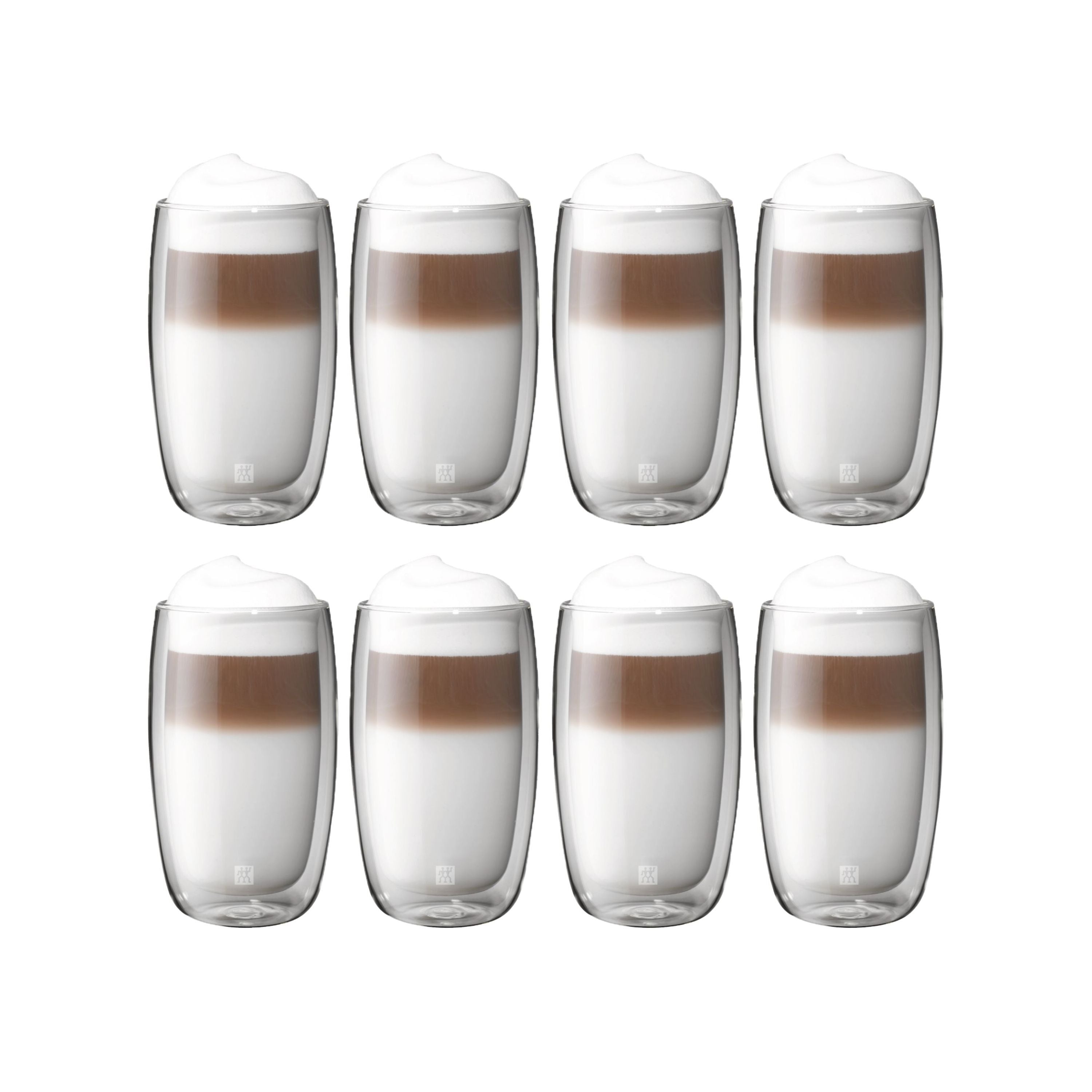 ZWILLING Sorrento 8 Piece Latte Glass Set - Value Pack, Transparent-Coffee-DECOROLALA