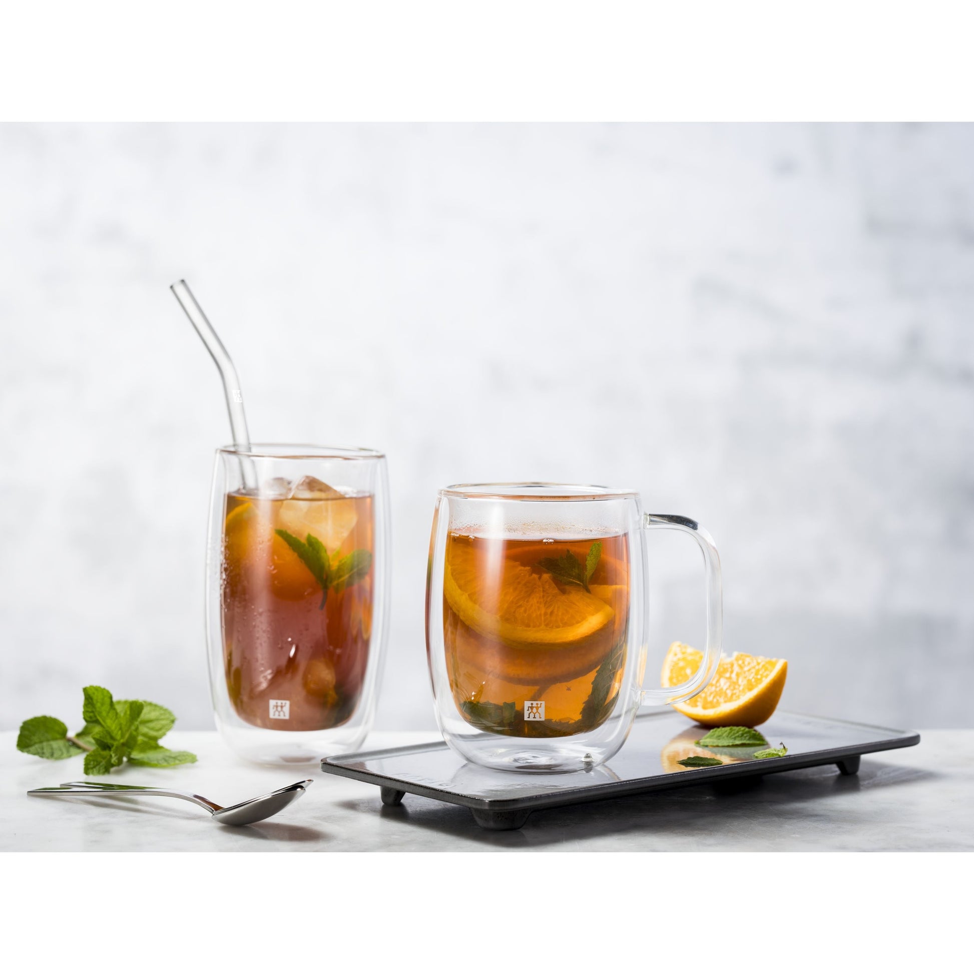 ZWILLING Sorrento Glass Straws Set 4pc 23cm-DECOROLALA