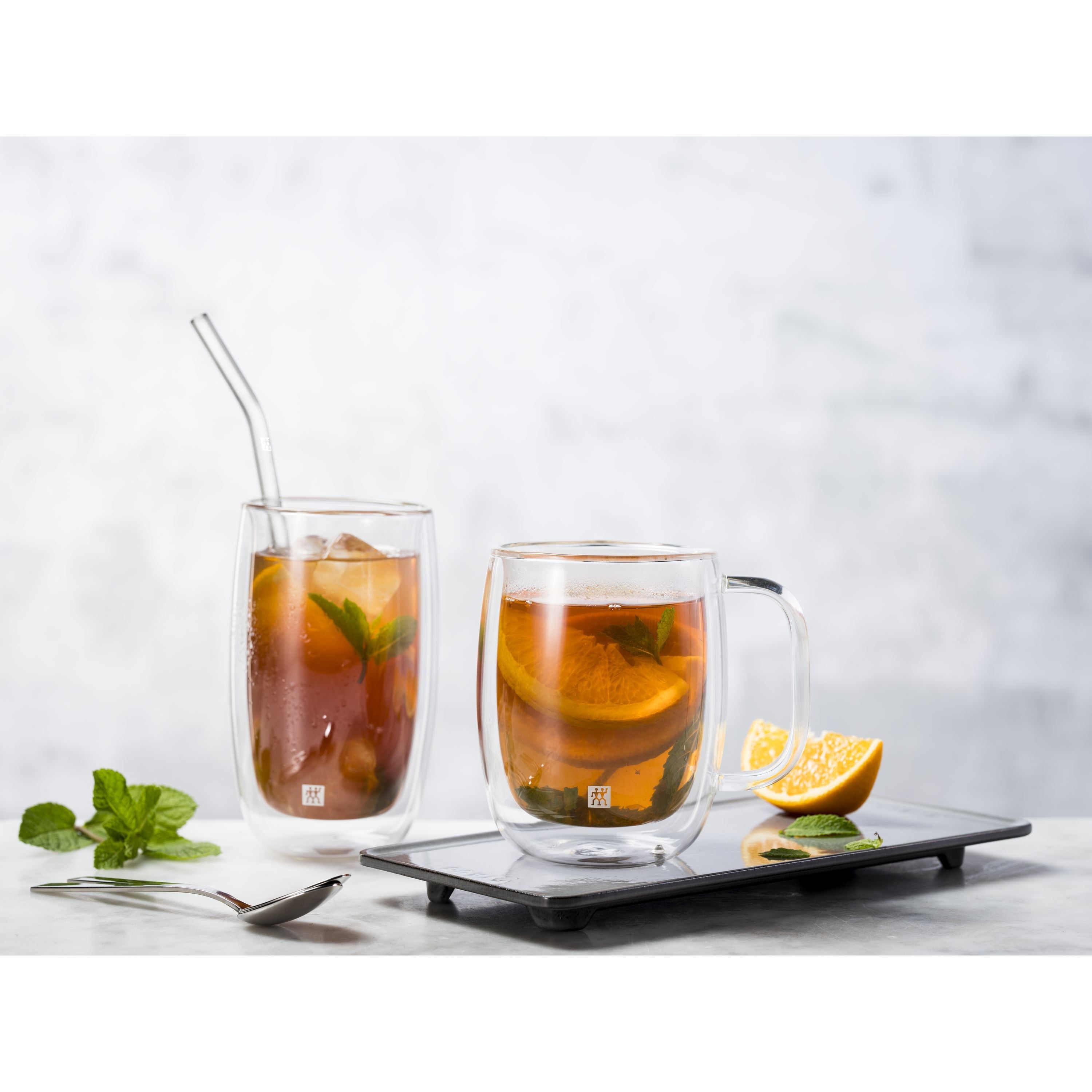 ZWILLING Sorrento Glass Straws Set 4pc 23cm-DECOROLALA
