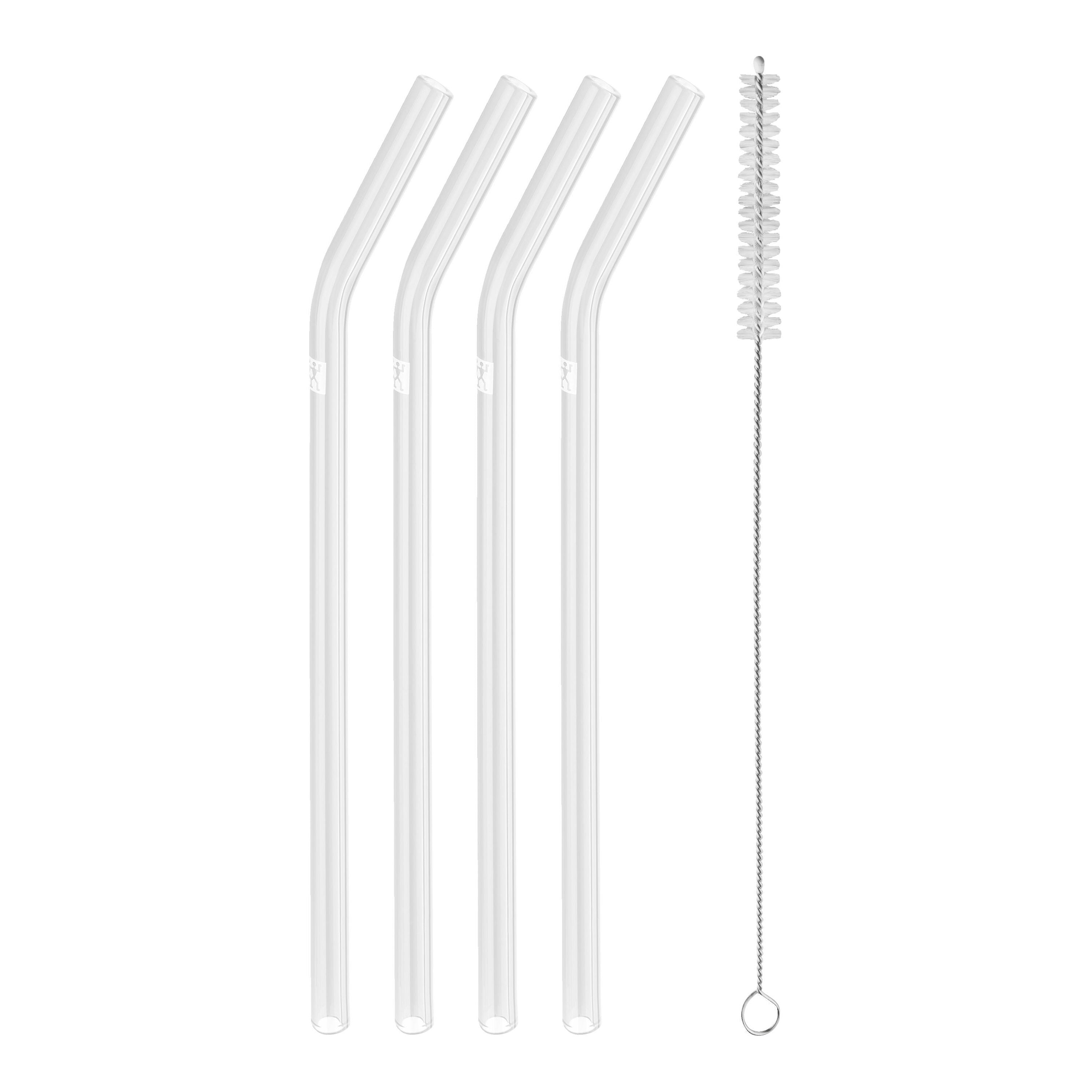 ZWILLING Sorrento Glass Straws Set 4pc 23cm-DECOROLALA