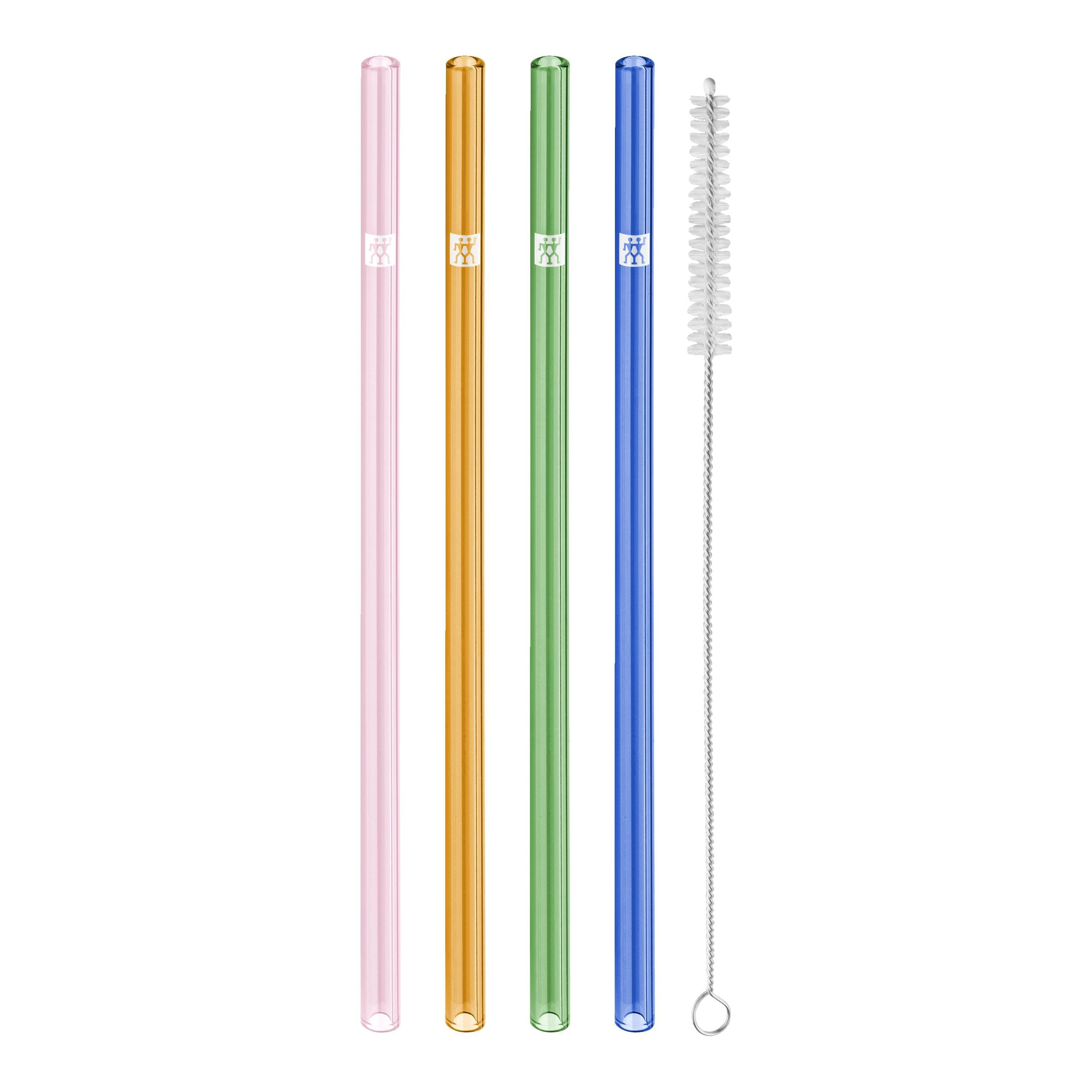 ZWILLING Sorrento Glass Straws Set - 4pc Reusable-DECOROLALA